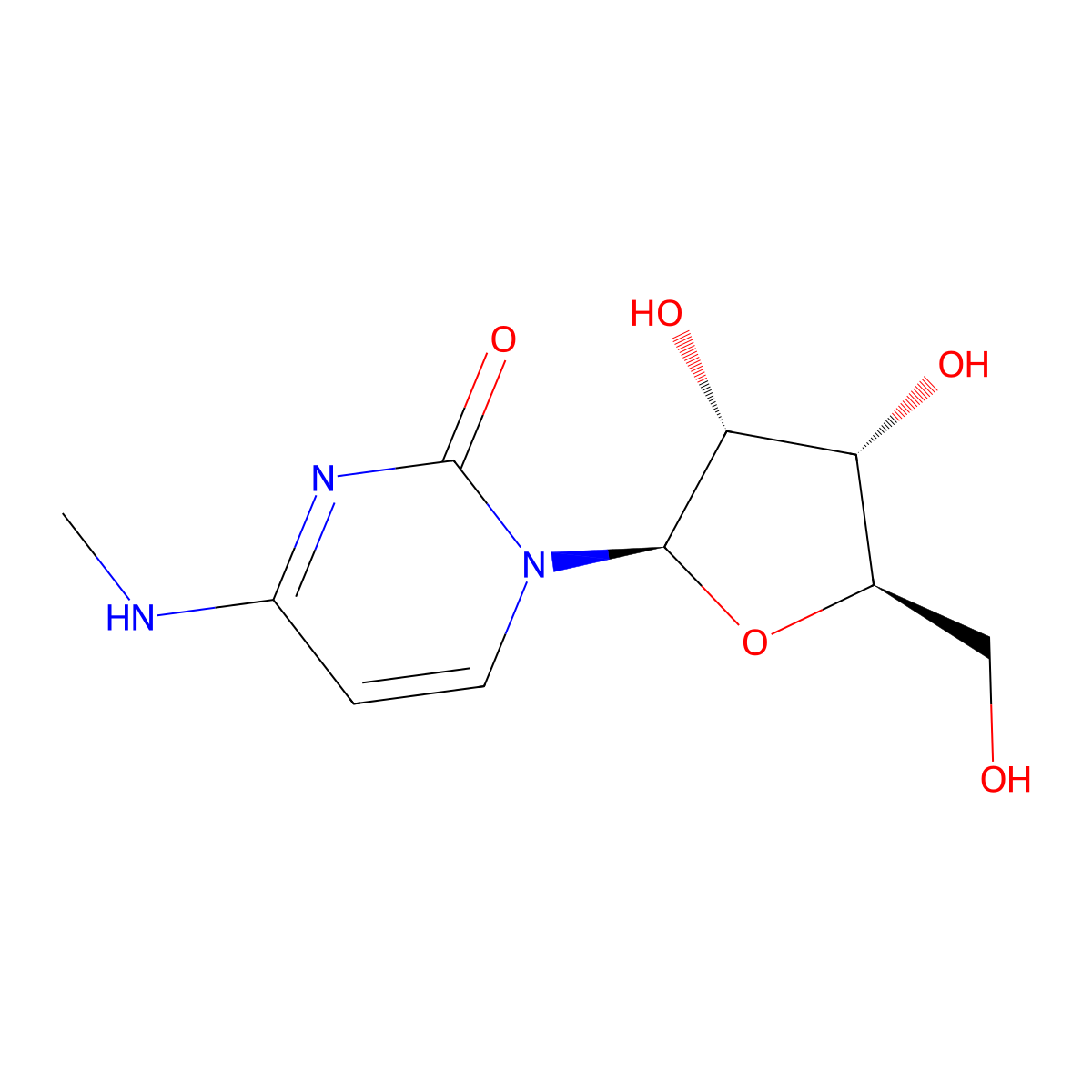 N(4)-Methylcytidine molecular structure, CAS 10578-79-7
