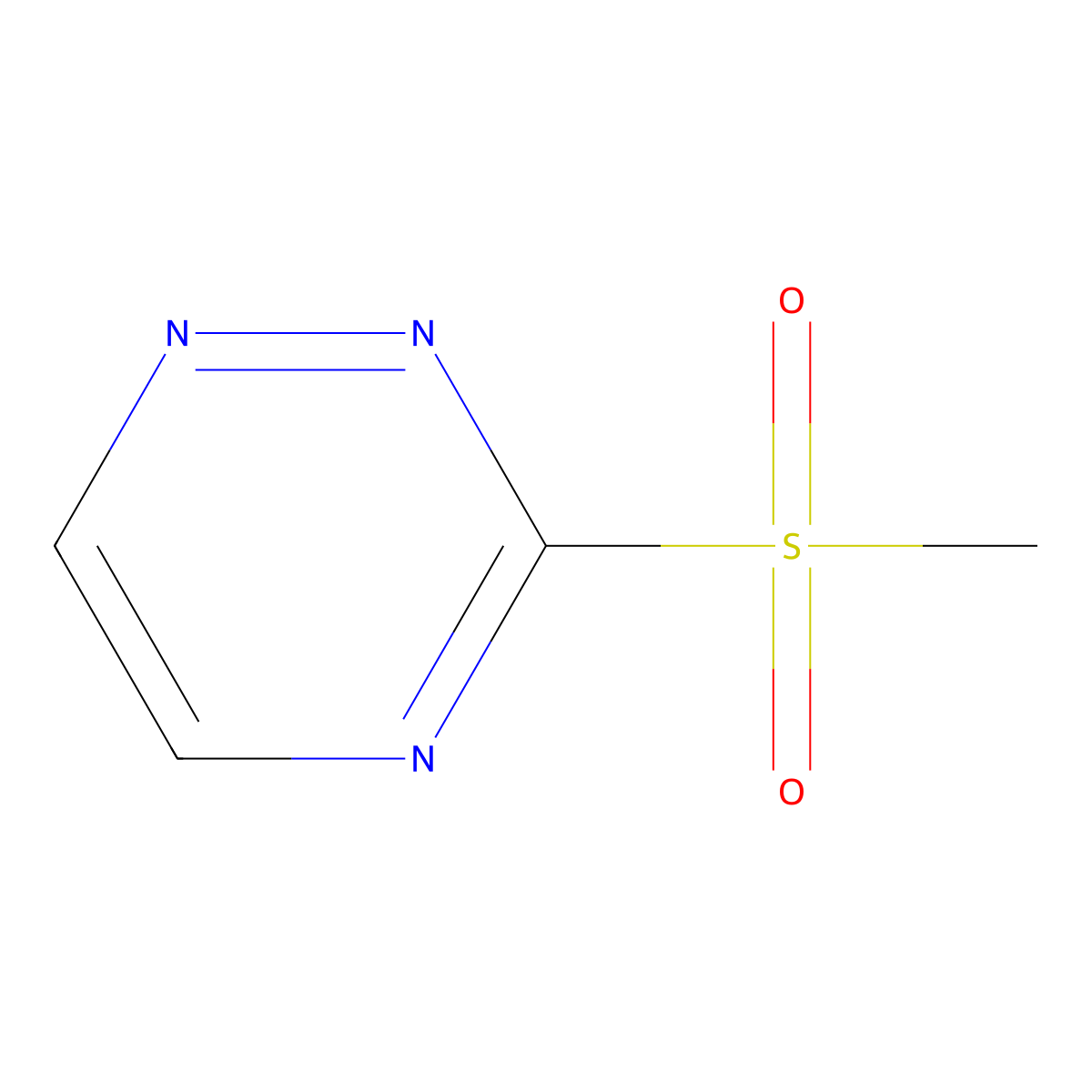 3-Methanesulfonyl-1,2,4-triazine molecular structure, CAS 105783-77-5