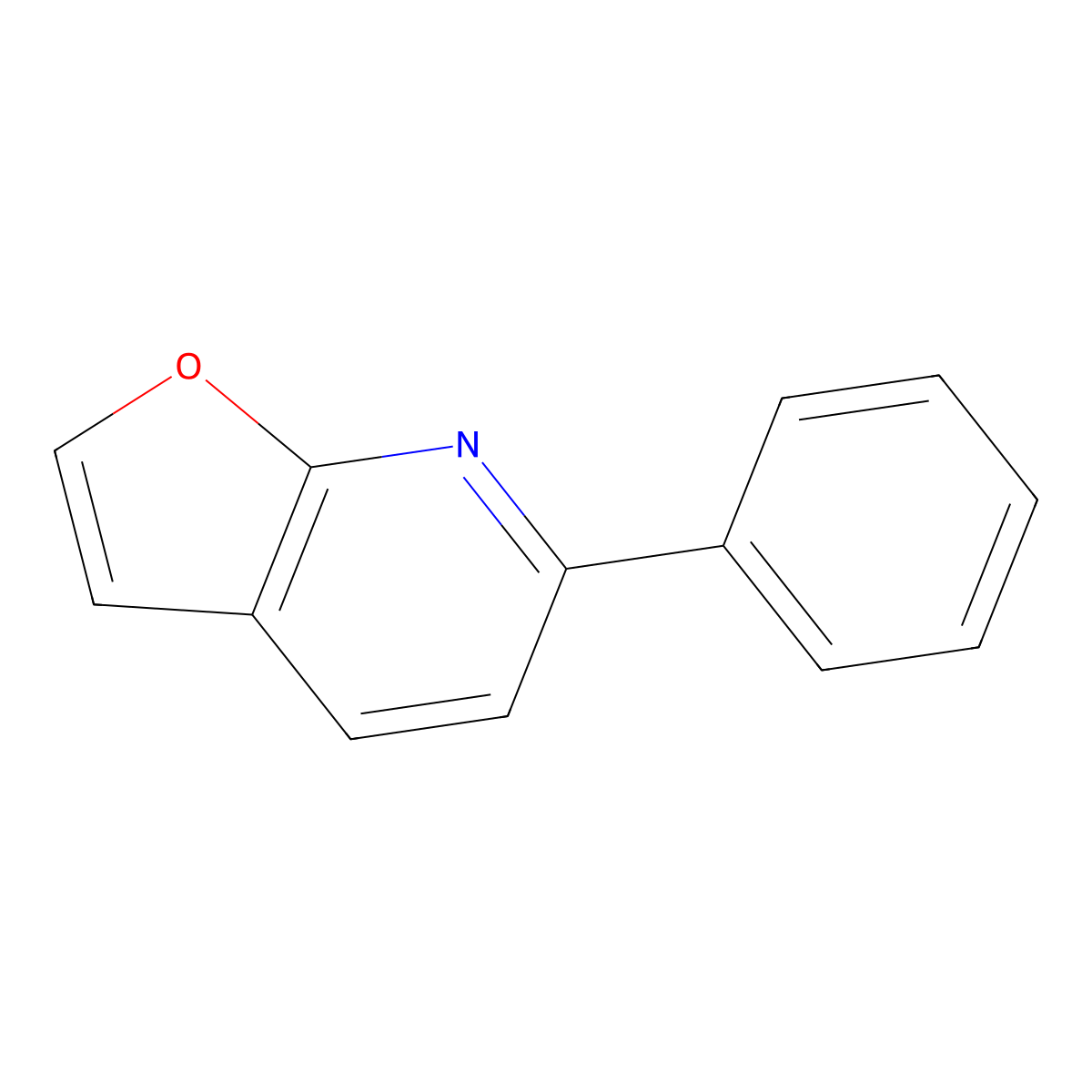 Furo[2,3-b]pyridine, 6-phenyl- molecular structure, CAS 105783-89-9
