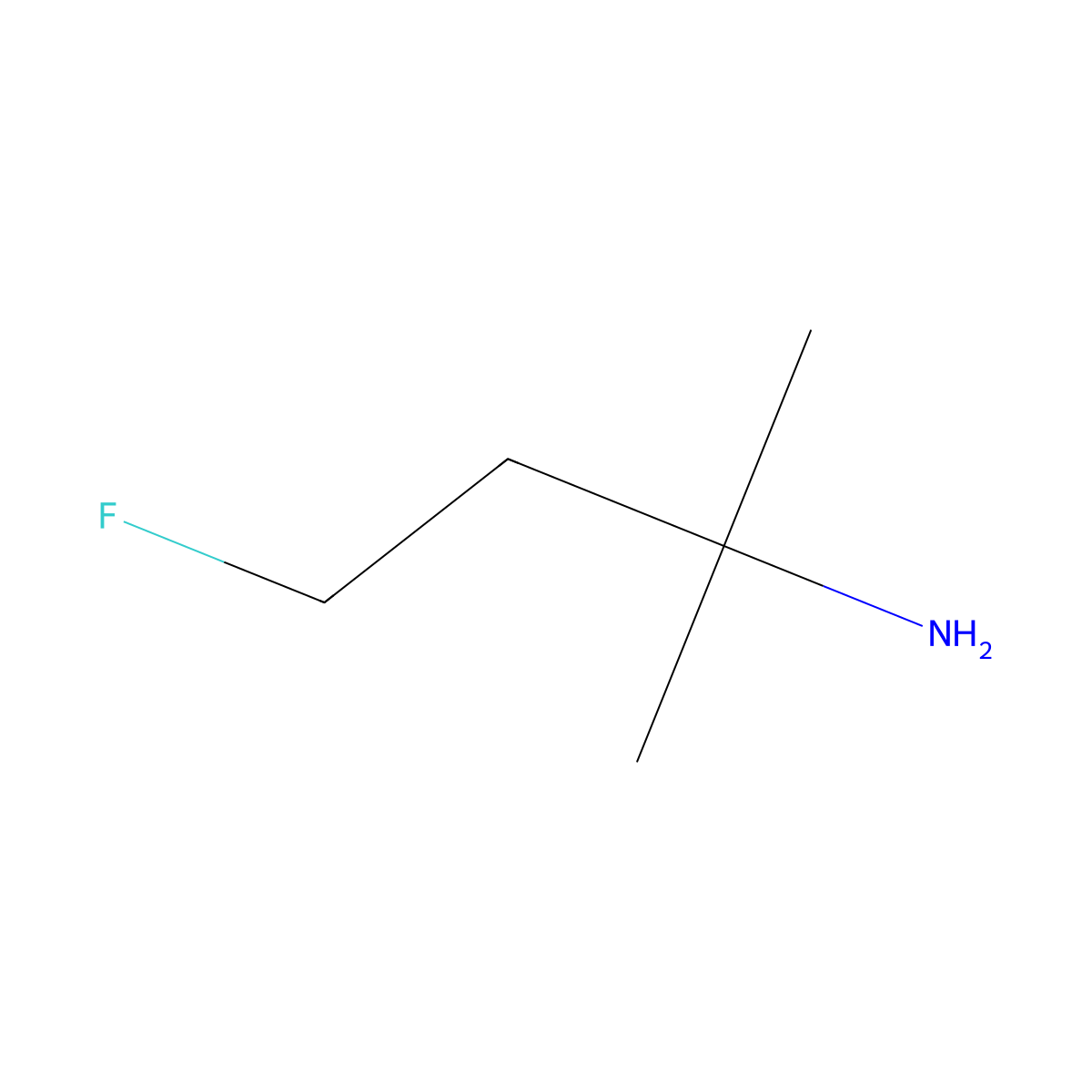 4-Fluoro-2-methylbutan-2-amine molecular structure, CAS 1057856-28-6