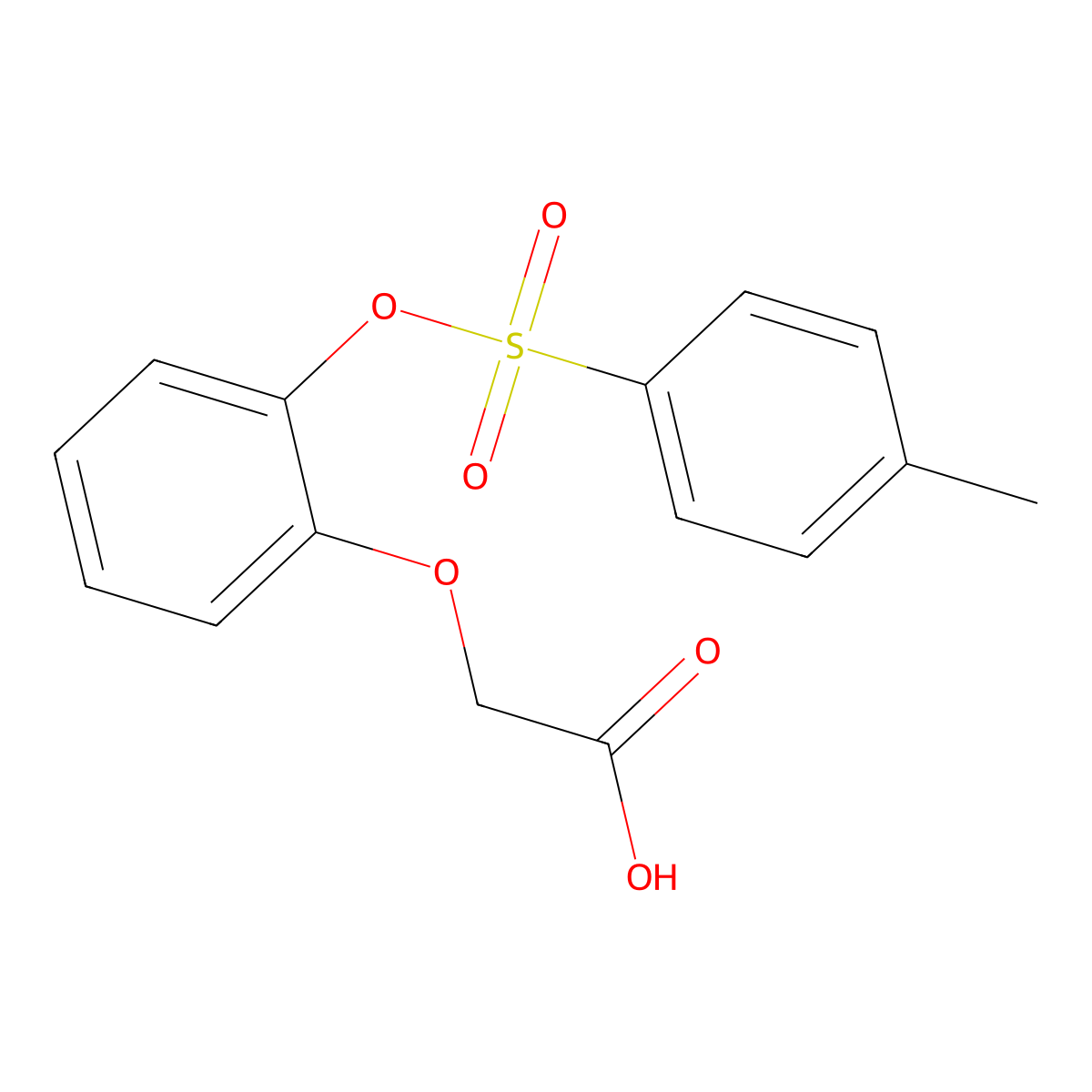 2-{2-[(4-Methylbenzenesulfonyl)oxy]phenoxy}acetic acid molecular structure, CAS 1057858-09-9