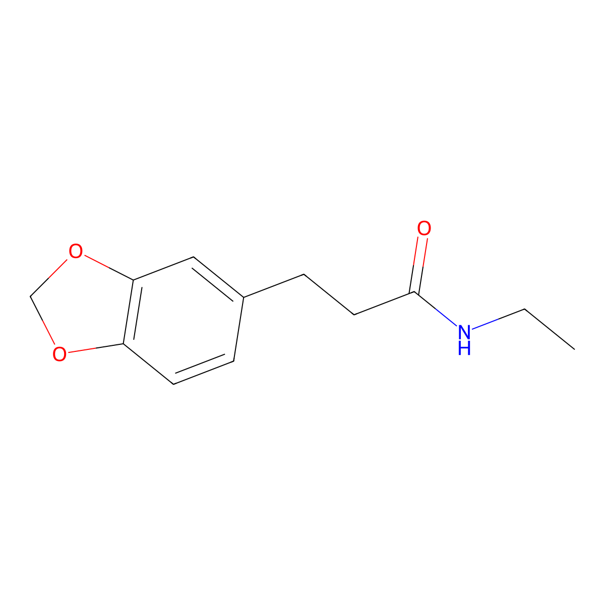 3-(1,3-benzodioxol-5-yl)-N-ethylpropanamide molecular structure, CAS 1057866-43-9