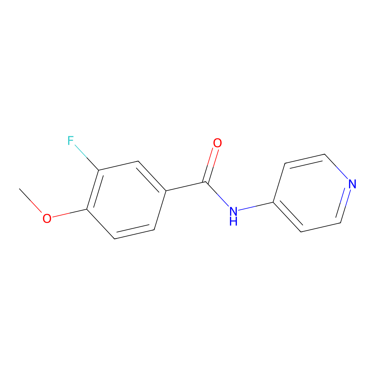 3-fluoro-4-methoxy-N-(pyridin-4-yl)benzamide molecular structure, CAS 1057873-34-3