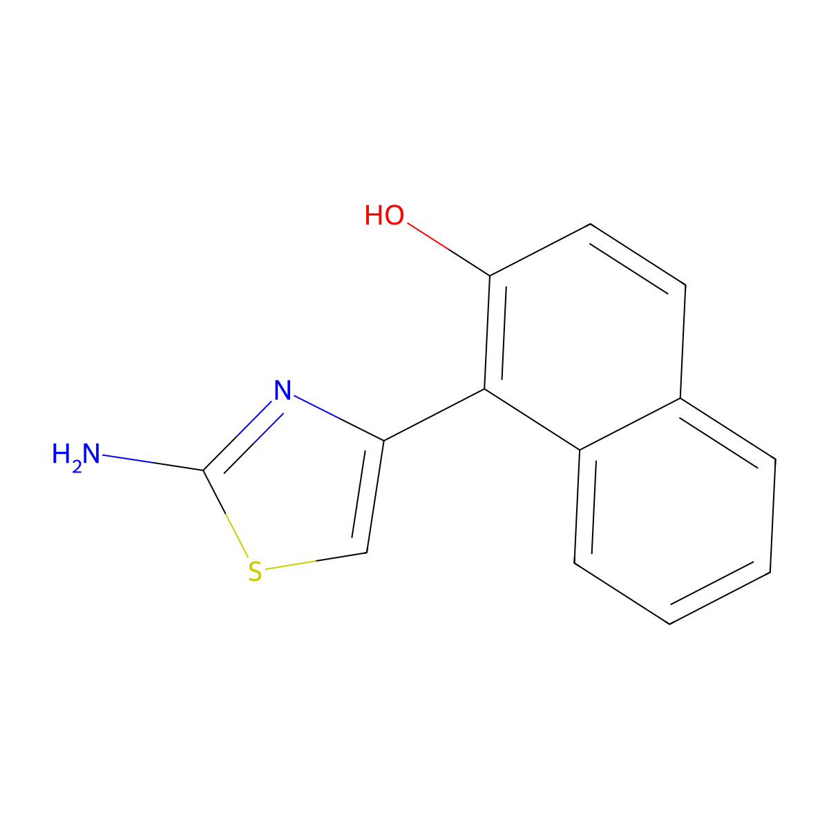 1-(2-Amino-1,3-thiazol-4-yl)naphthalen-2-ol molecular structure, CAS 105788-27-0