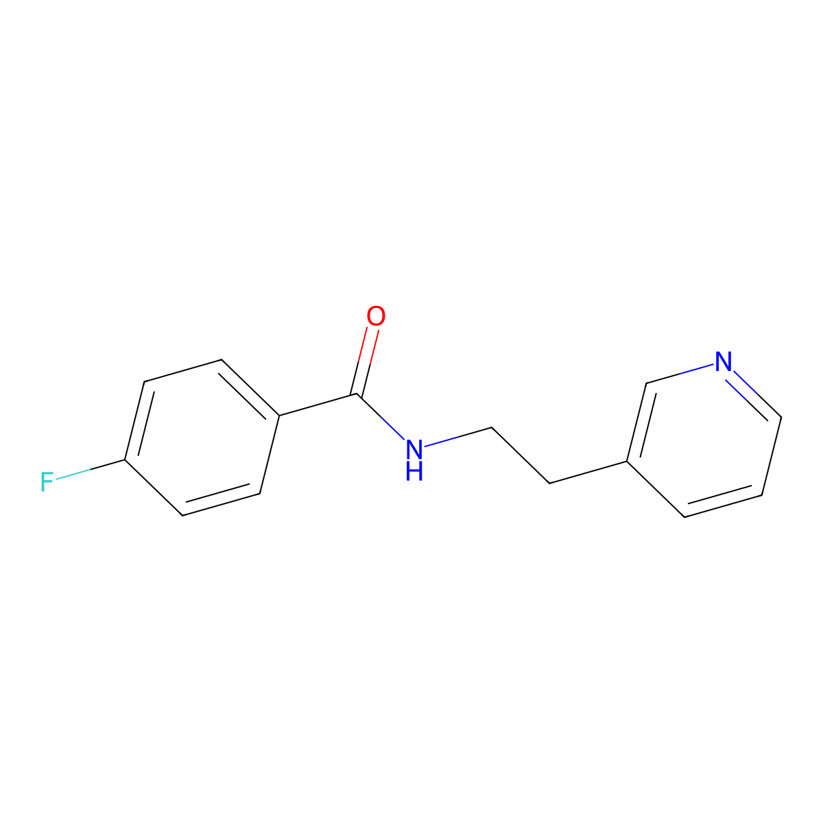 4-Fluoro-N-(2-(pyridin-3-yl)ethyl)benzamide molecular structure, CAS 1057895-57-4