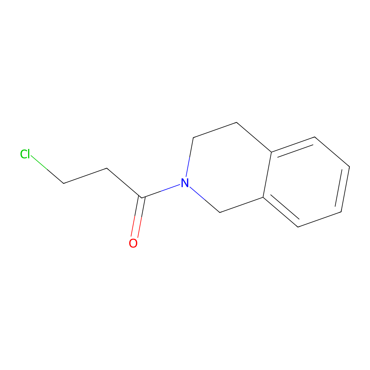 3-Chloro-1-(1,2,3,4-tetrahydroisoquinolin-2-yl)propan-1-one molecular structure, CAS 10579-67-6