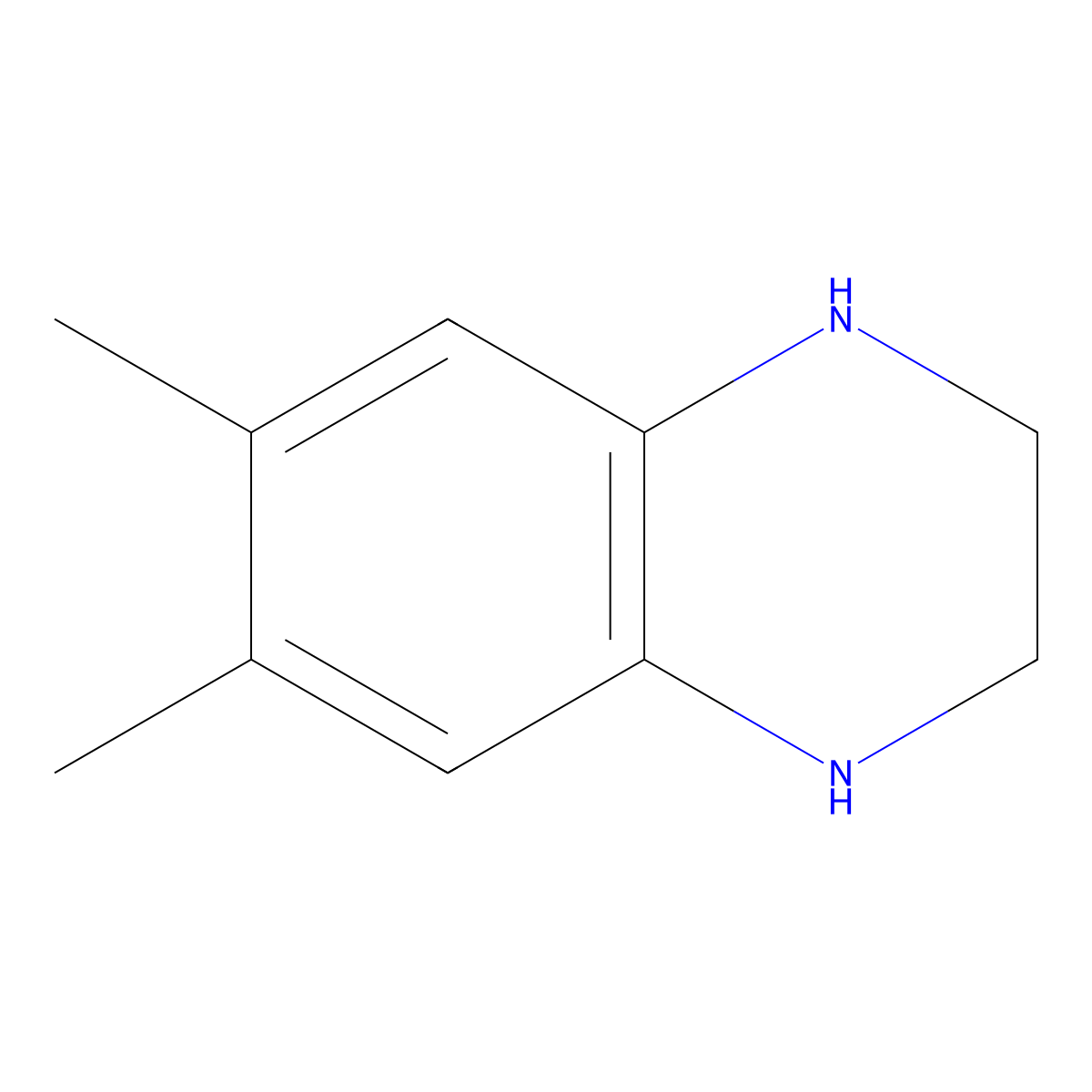 Quinoxaline, 1,2,3,4-tetrahydro-6,7-dimethyl- molecular structure, CAS 10579-68-7