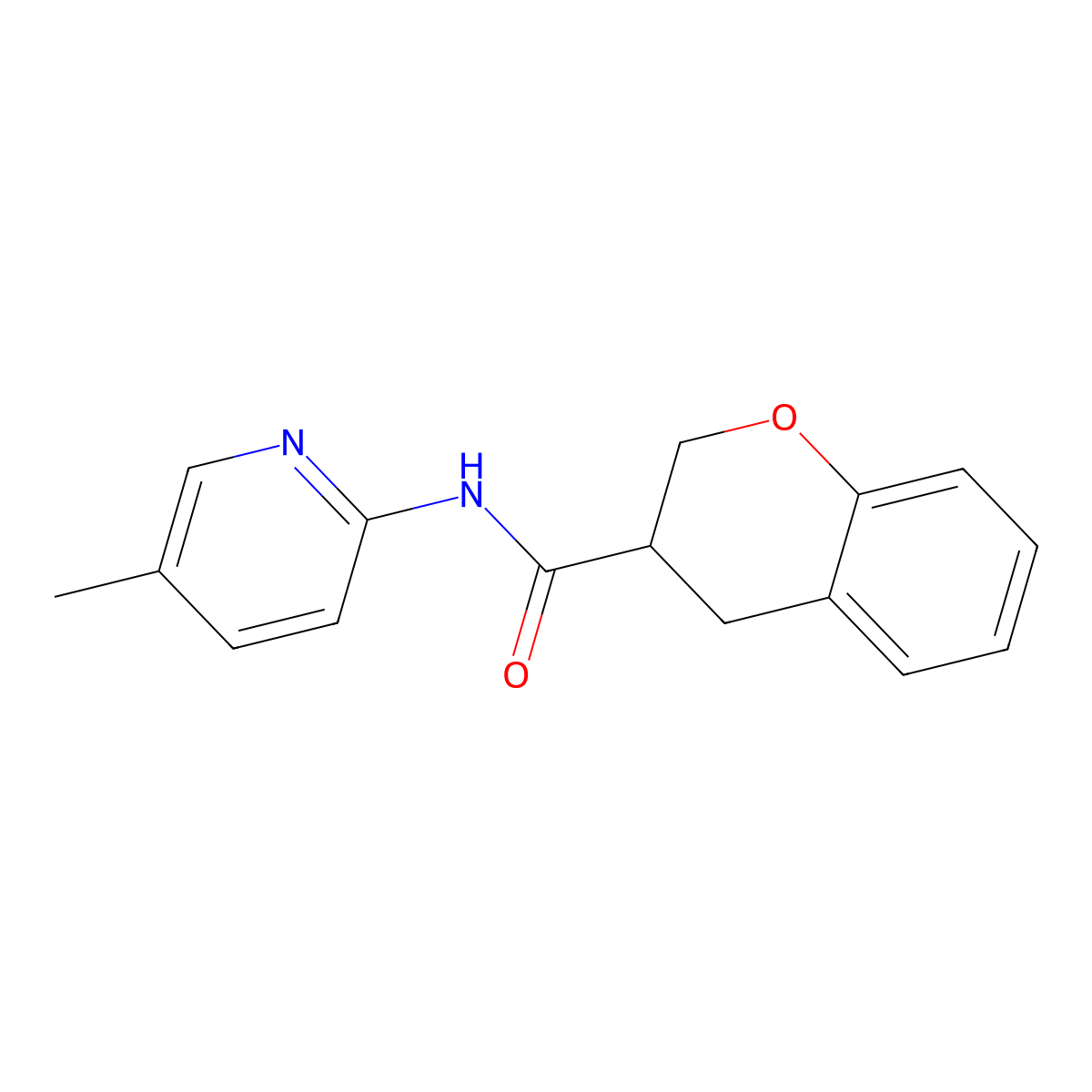 N-(5-Methylpyridin-2-yl)chromane-3-carboxamide molecular structure, CAS 1057940-71-2