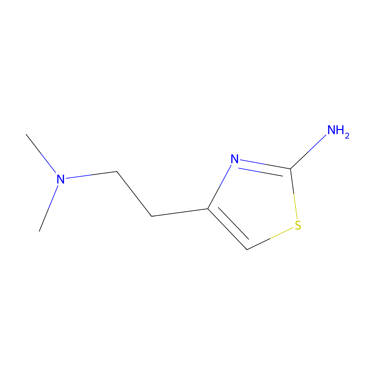 4-(2-(Dimethylamino)ethyl)thiazol-2-amine molecular structure, CAS 105797-52-2