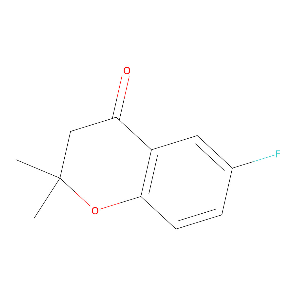 6-fluoro-2,2-dimethyl-3,4-dihydro-2H-1-benzopyran-4-one molecular structure, CAS 105799-73-3