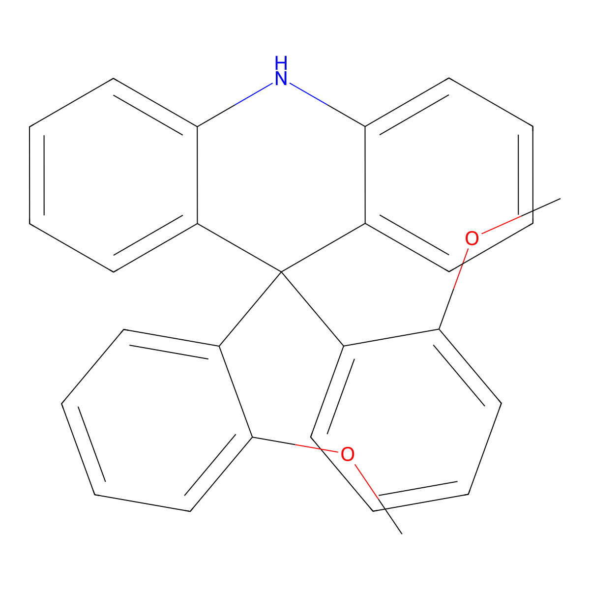 9,9-bis(2-methoxyphenyl)-10H-acridine molecular structure, CAS 1058-09-9