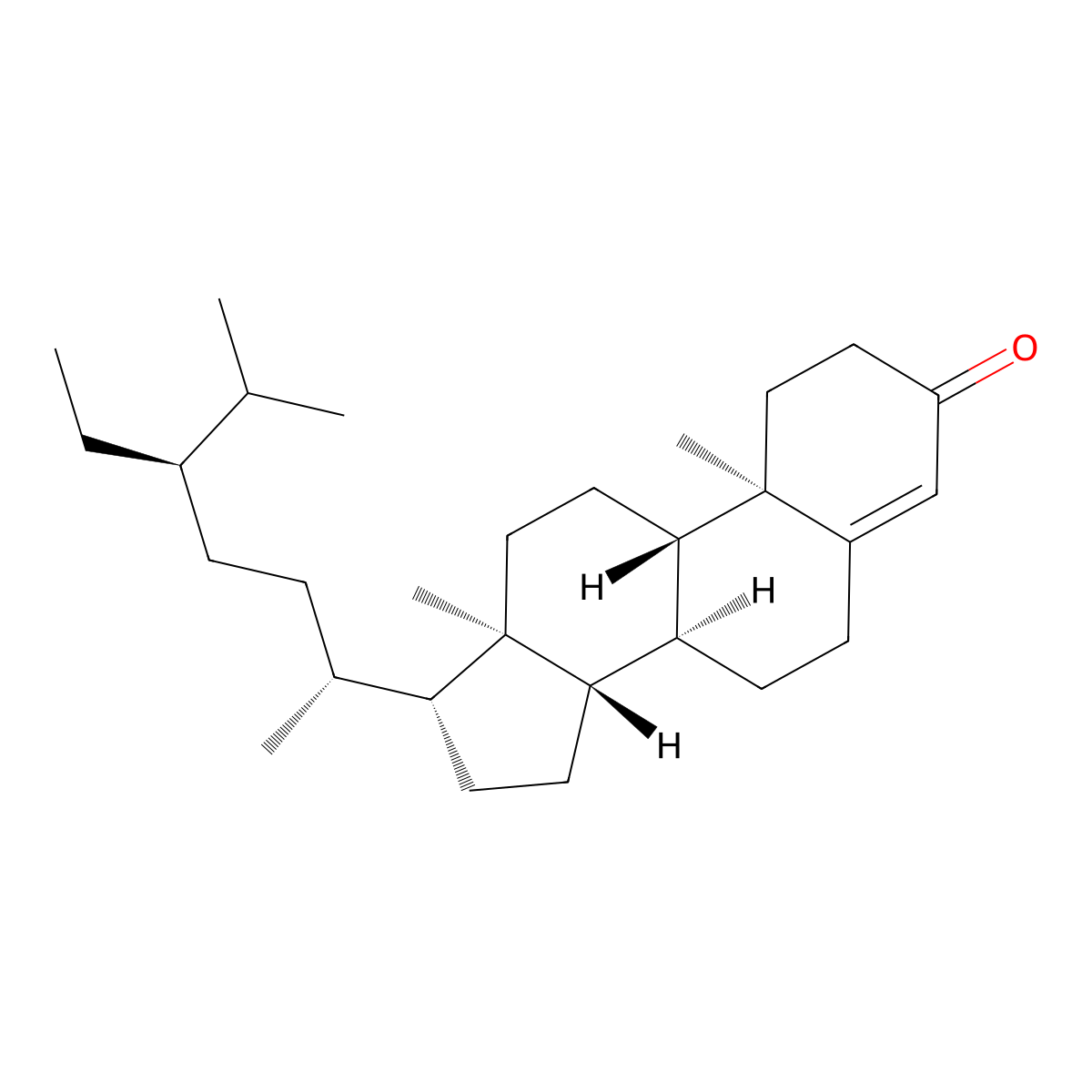 Stigmast-4-en-3-one molecular structure, CAS 1058-61-3