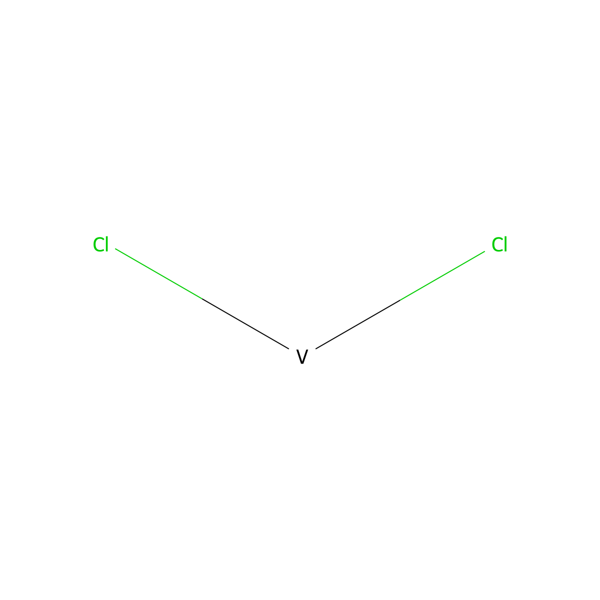 Vanadium dichloride molecular structure, CAS 10580-52-6