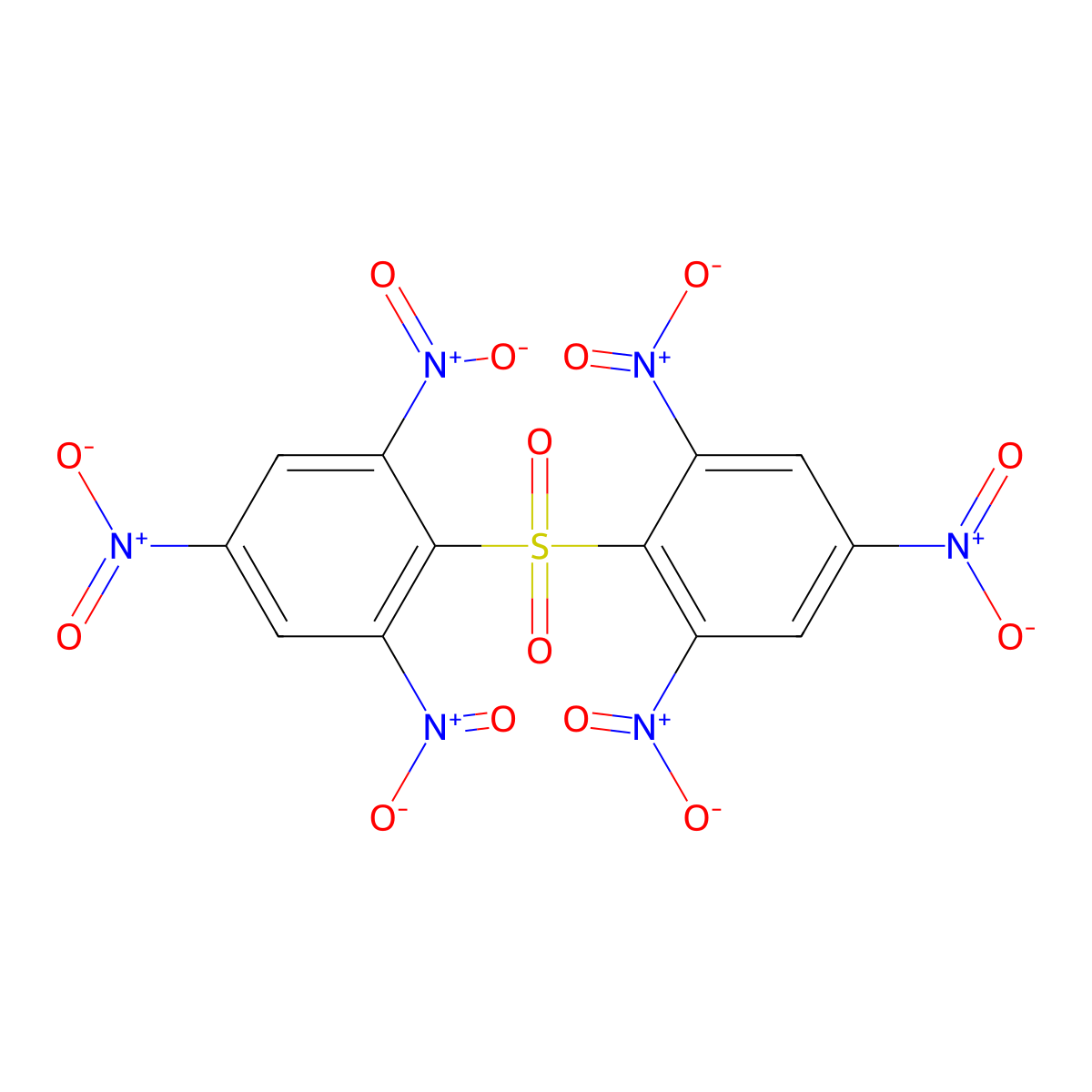 Benzene, 1,1'-sulfonylbis(2,4,6-trinitro- molecular structure, CAS 10580-80-0