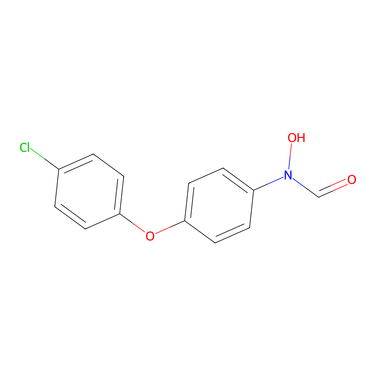 N-Hydroxy-N-(4-(4-chlorophenoxy)phenyl)formamide molecular structure, CAS 105801-28-3