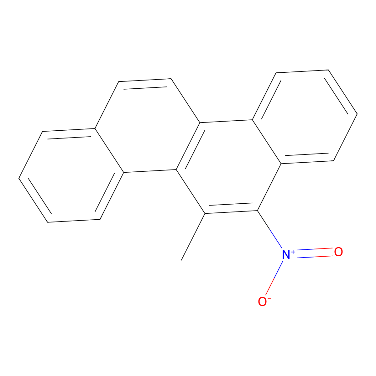 6-Nitro-5-methylchrysene molecular structure, CAS 105802-11-7