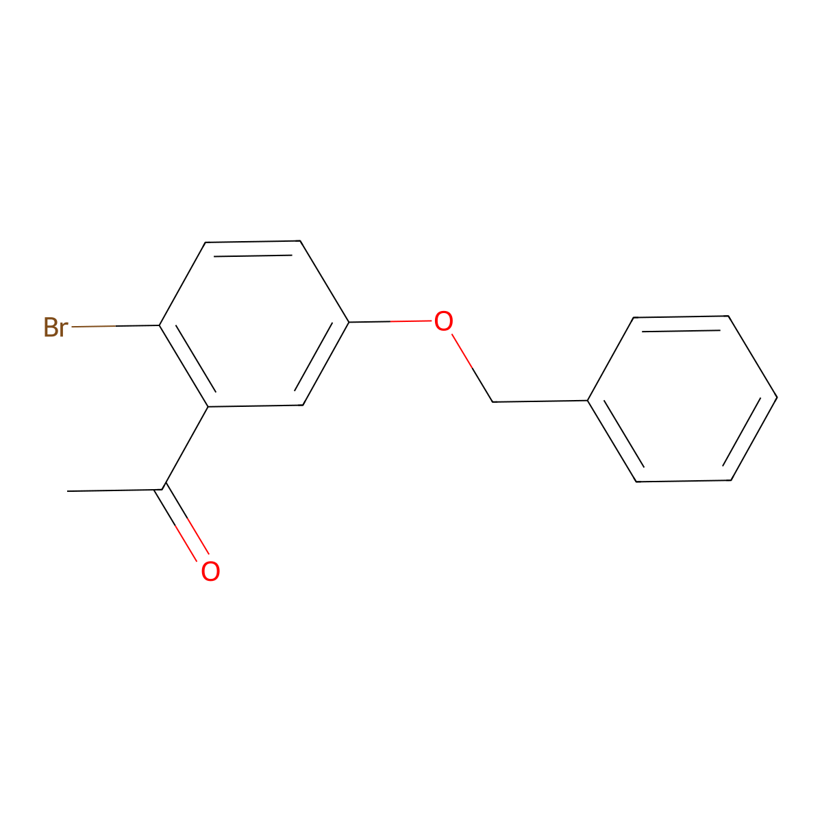 Ethanone, 1-[2-bromo-5-(phenylmethoxy)phenyl]- molecular structure, CAS 105805-16-1