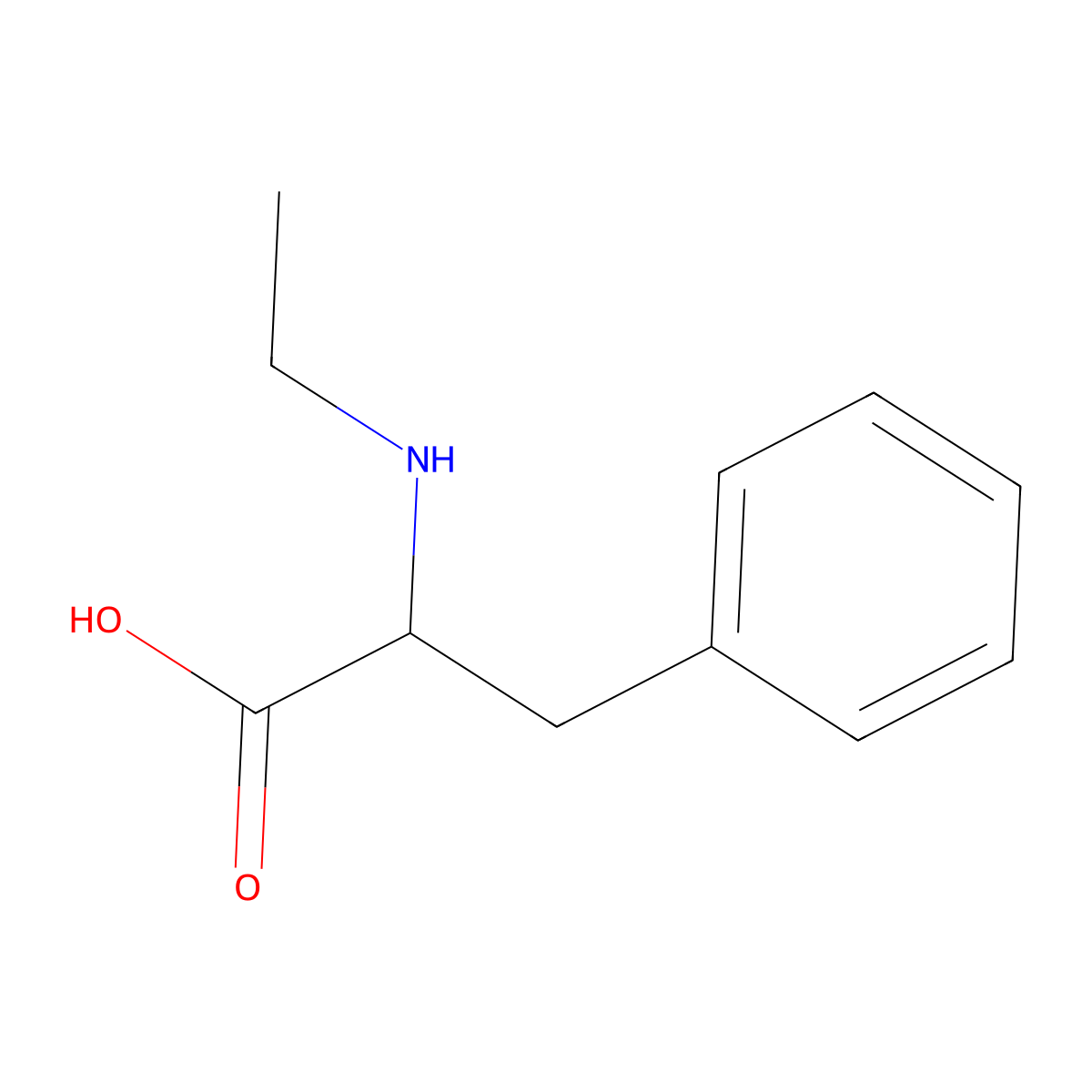 (2R)-2-(ethylamino)-3-phenylpropanoic acid molecular structure, CAS 105806-84-6