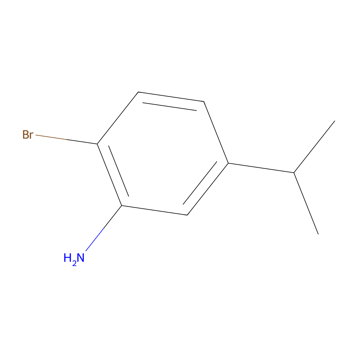 2-Bromo-5-isopropylaniline molecular structure, CAS 1058062-69-3