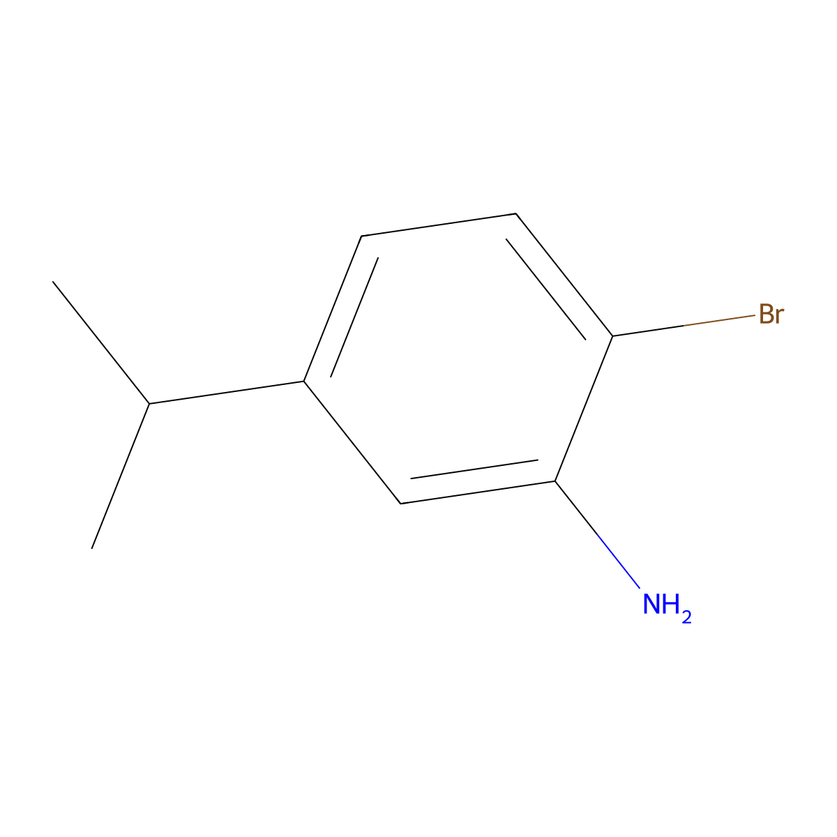2-Bromo-5-isopropylaniline molecular structure, CAS 1058062-69-3