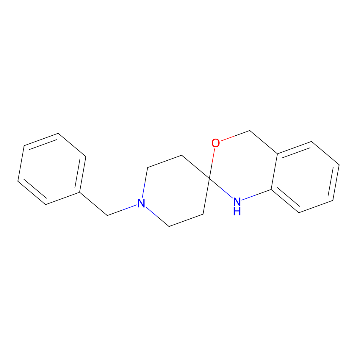 1'-Benzyl-1,4-dihydrospiro[3,1-benzoxazine-2,4'-piperidine] molecular structure, CAS 105807-02-1