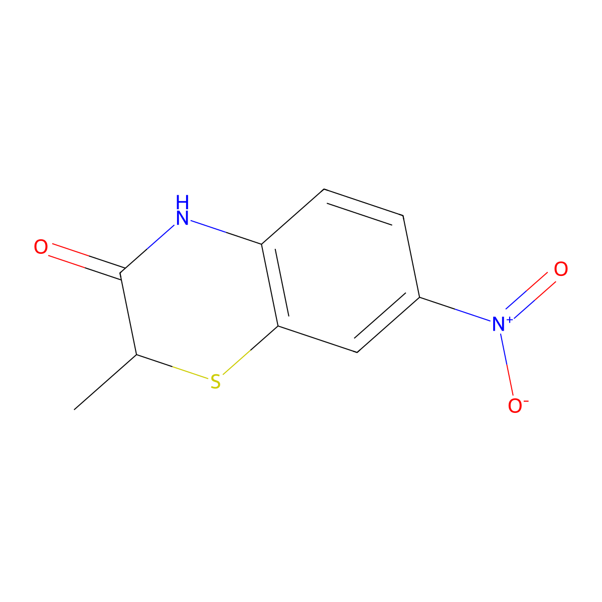 2-Methyl-7-nitro-2H-benzo[B][1,4]thiazin-3(4H)-one molecular structure, CAS 105807-71-4