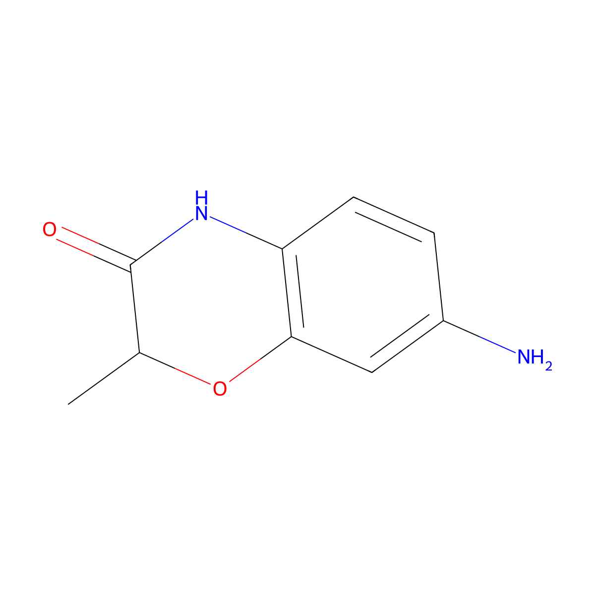 7-Amino-2-methyl-2H-1,4-benzoxazin-3(4H)-one molecular structure, CAS 105807-79-2