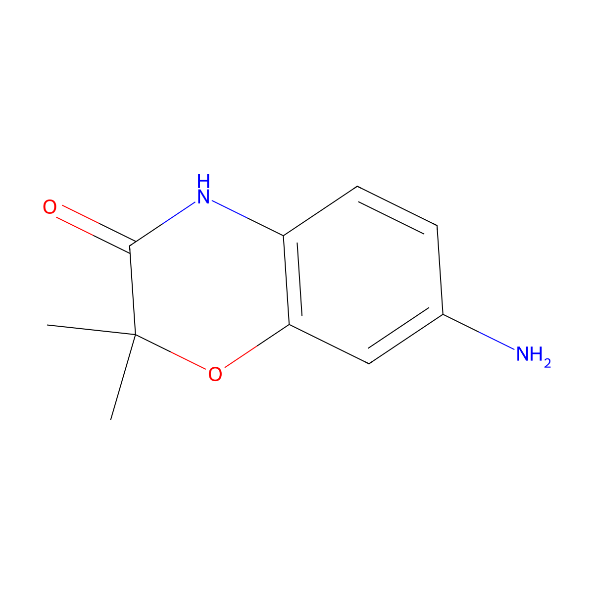 7-amino-2,2-dimethyl-2H-benzo[b][1,4]oxazin-3(4H)-one molecular structure, CAS 105807-83-8