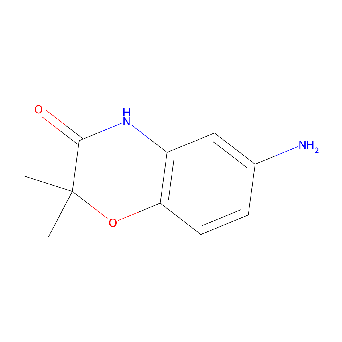 6-Amino-2,2-dimethyl-2H-benzo[B][1,4]oxazin-3(4H)-one molecular structure, CAS 105807-84-9