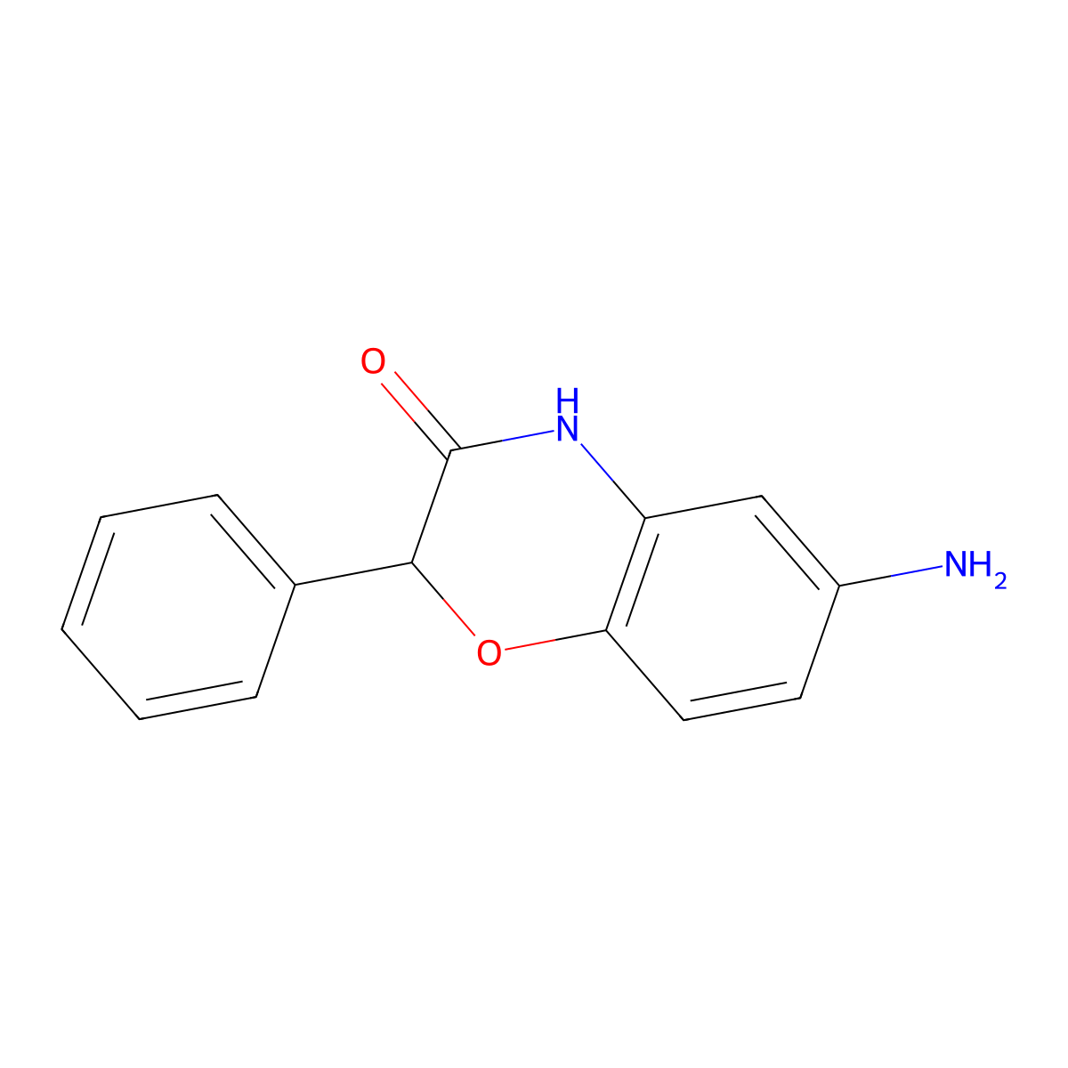 6-Amino-2-phenyl-2H-1,4-benzoxazin-3(4H)-one molecular structure, CAS 105807-90-7