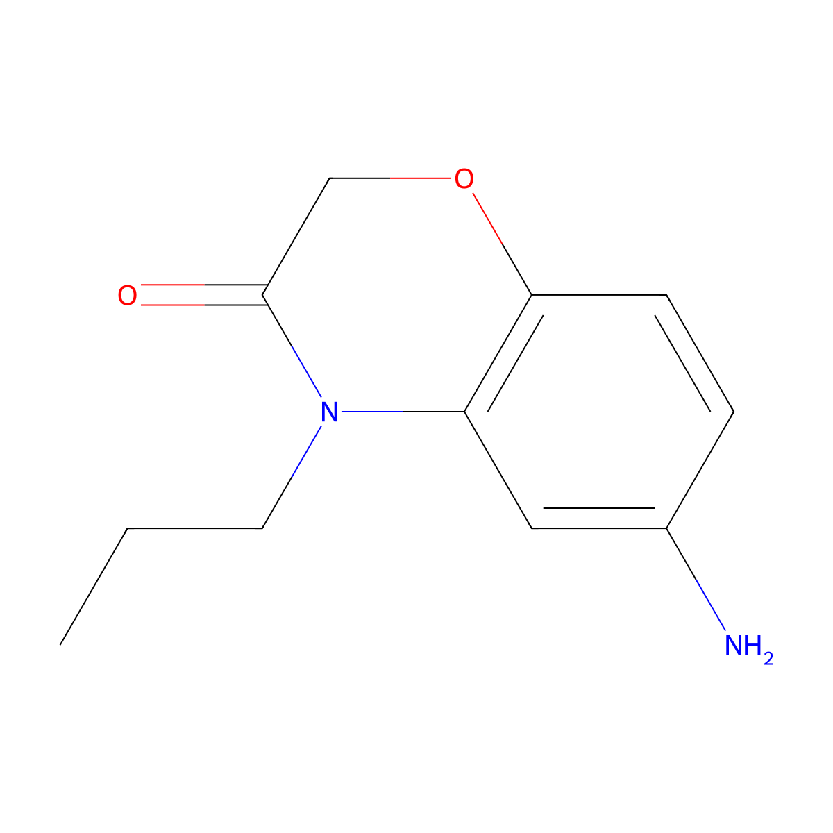 6-Amino-4-propyl-2H-1,4-benzoxazin-3(4H)-one molecular structure, CAS 105807-91-8