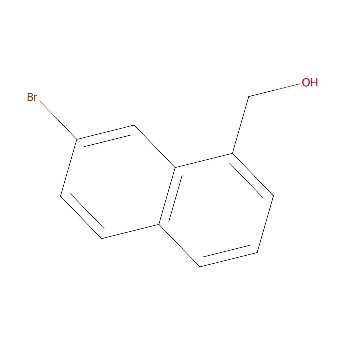 (7-Bromonaphthalen-1-yl)methanol molecular structure, CAS 1058115-75-5