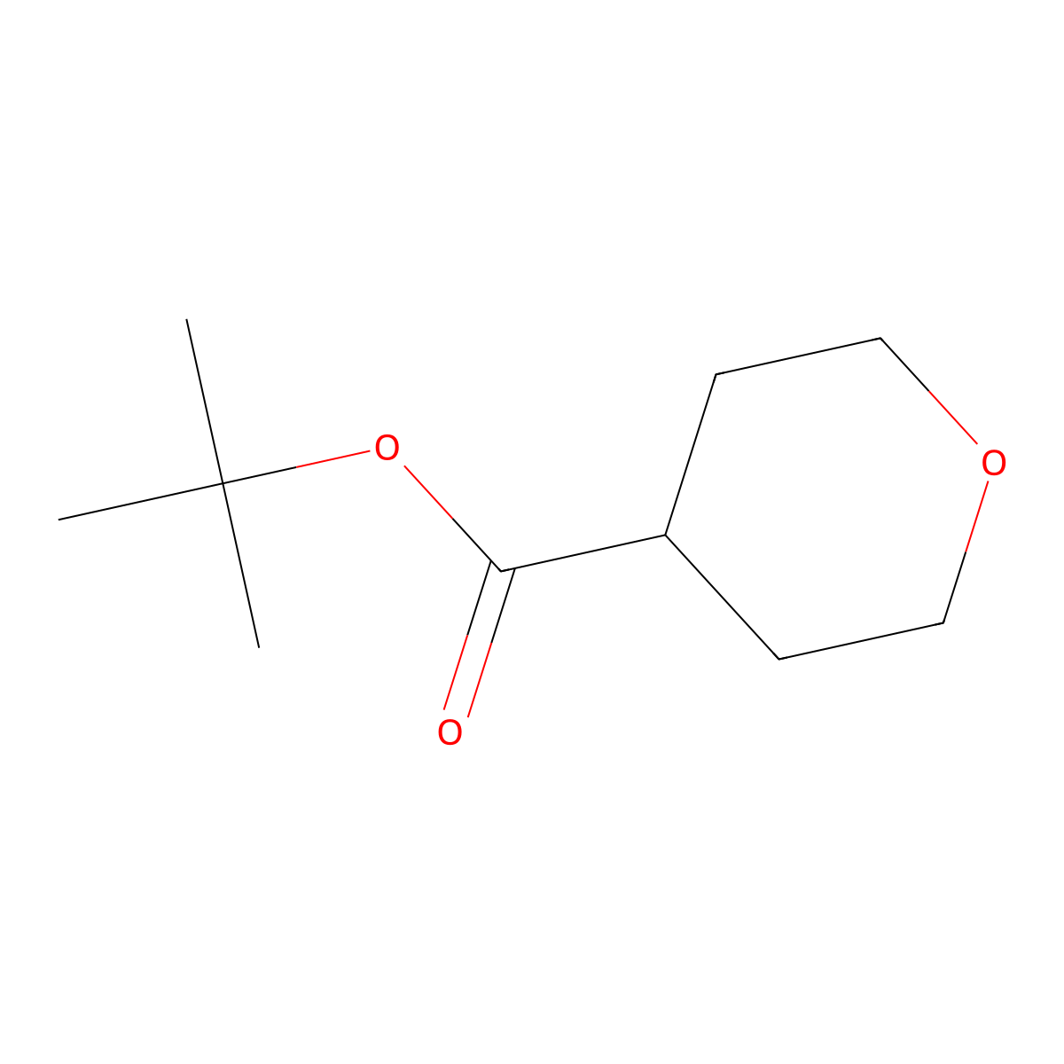 tert-butyl tetrahydro-2H-pyran-4-carboxylate molecular structure, CAS 1058129-65-9