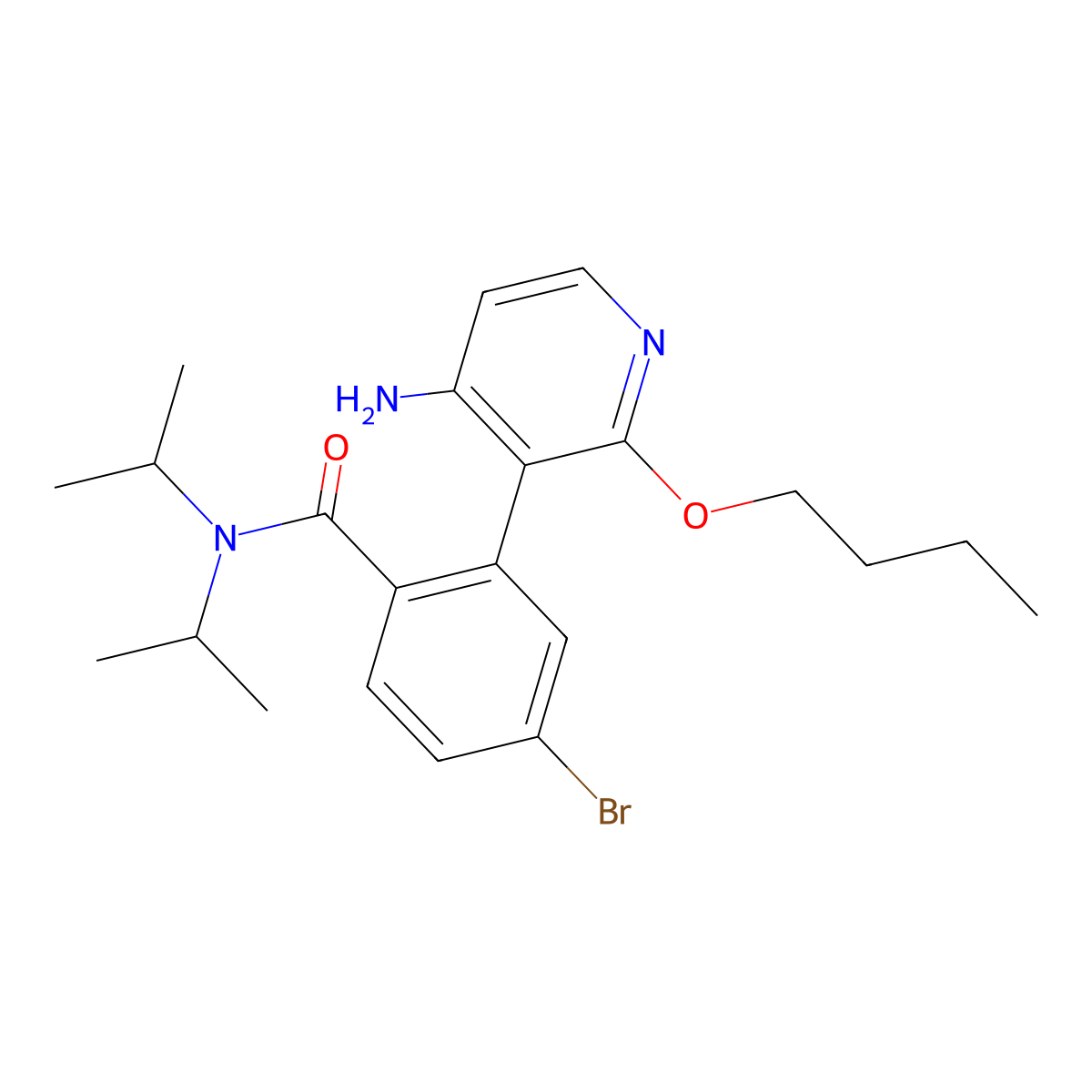 2-(4-Amino-2-butoxypyridin-3-yl)-4-bromo-N,N-diisopropylbenzamide molecular structure, CAS 1058129-83-1