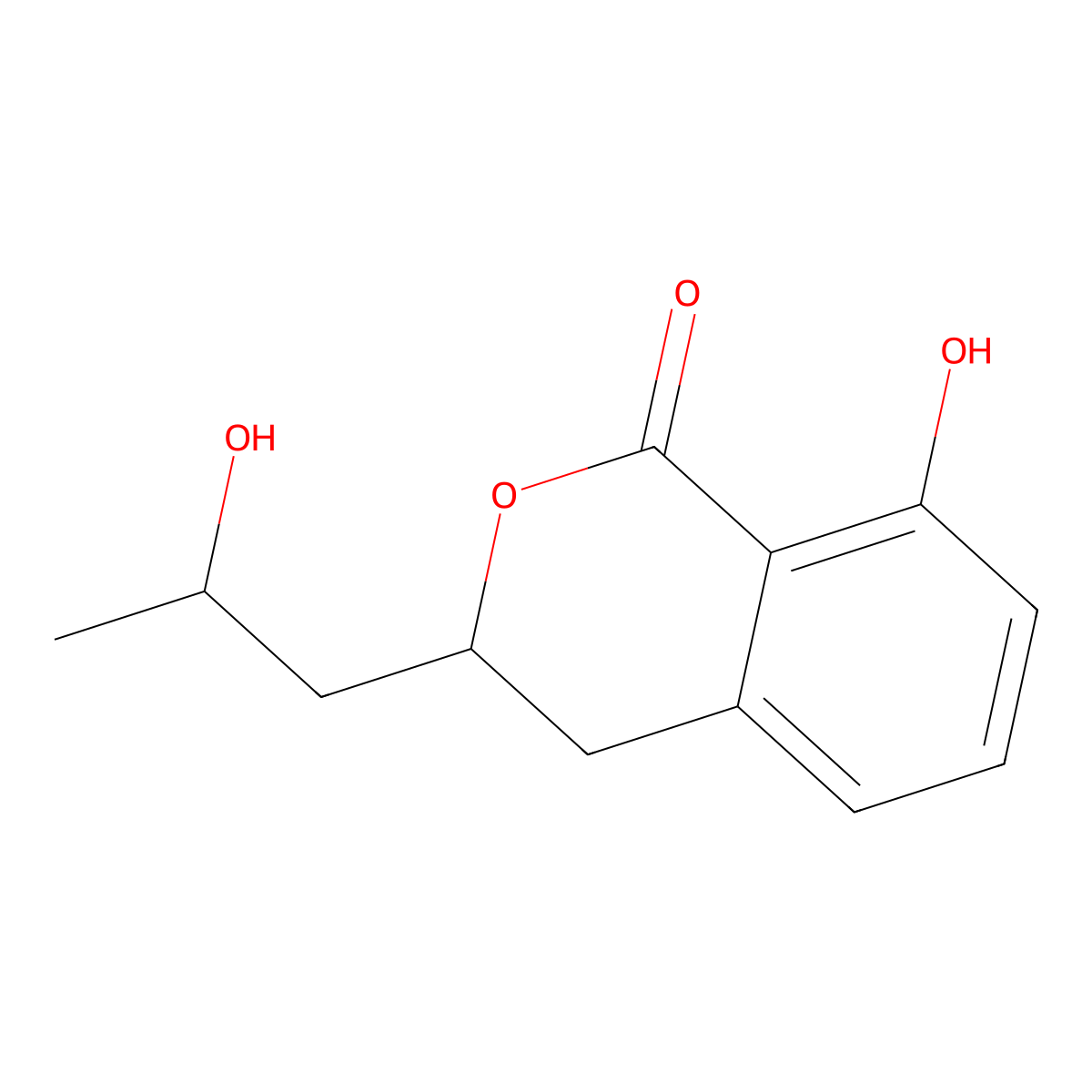 3-(2-Hydroxypropyl)-8-hydroxy-3,4-dihydroisocoumarin molecular structure, CAS 1058130-07-6