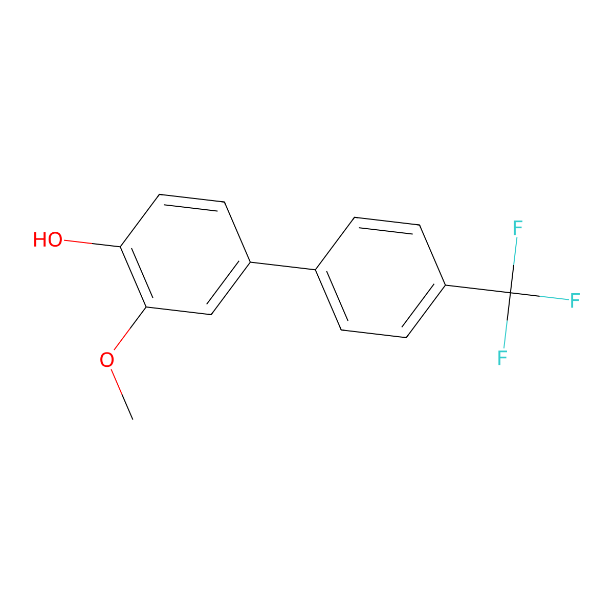2-Methoxy-4-(4-trifluoromethylphenyl)phenol molecular structure, CAS 1058138-68-3