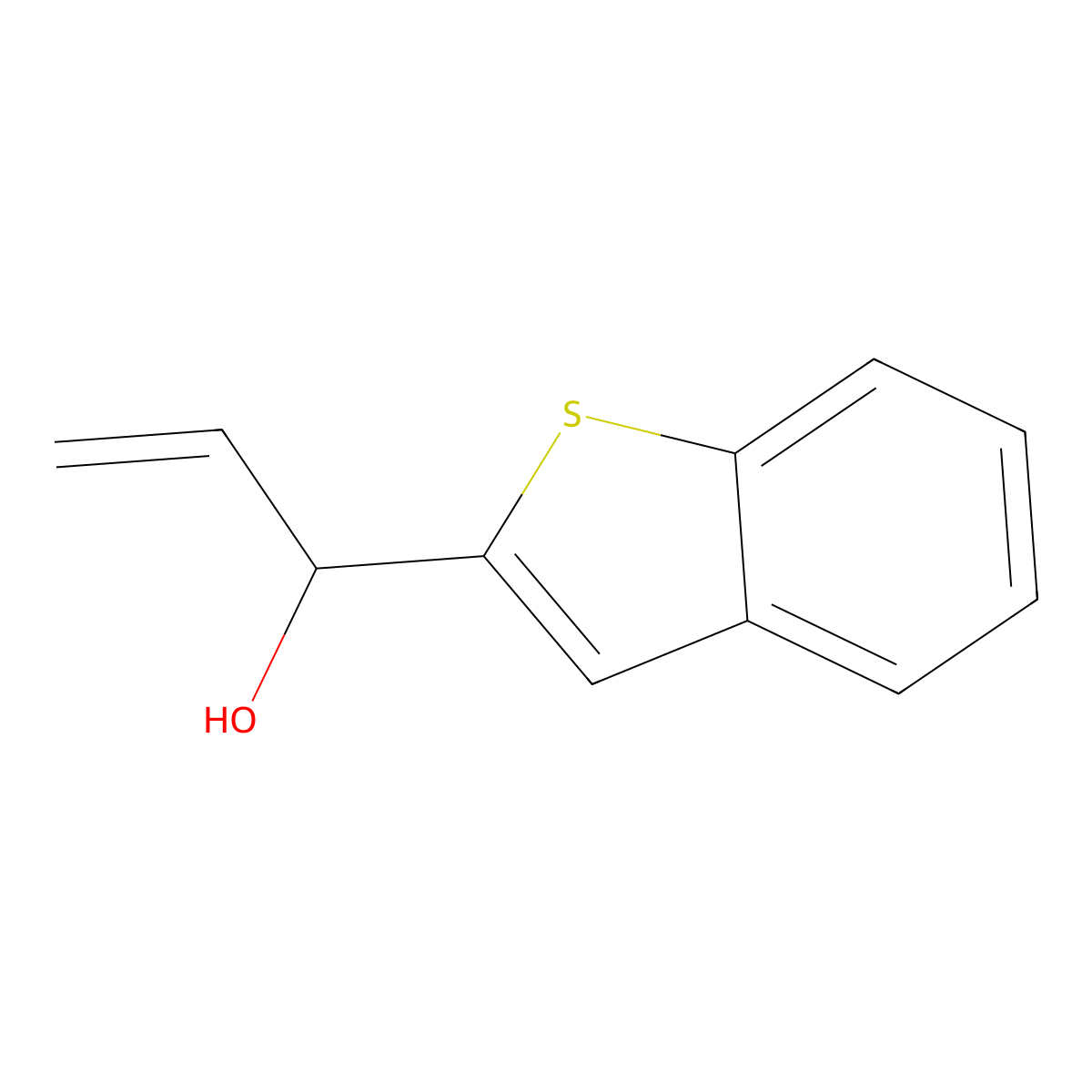 alpha-Ethenylbenzo[b]thiophene-2-methanol molecular structure, CAS 1058149-52-2