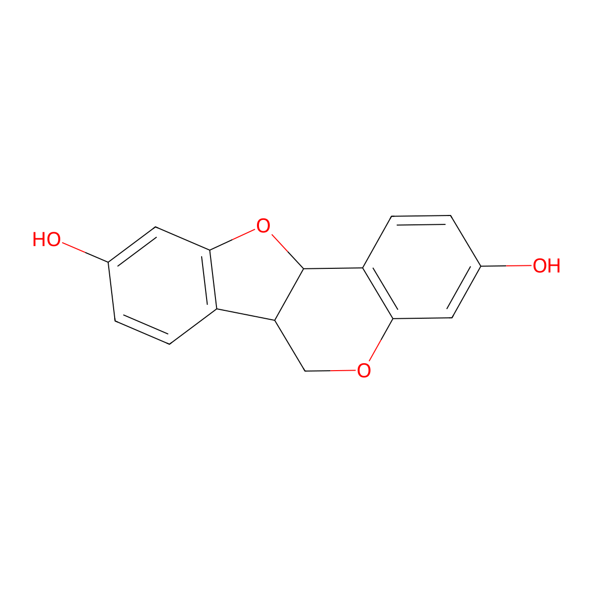 Demethyl medicarpin molecular structure, CAS 105815-70-1