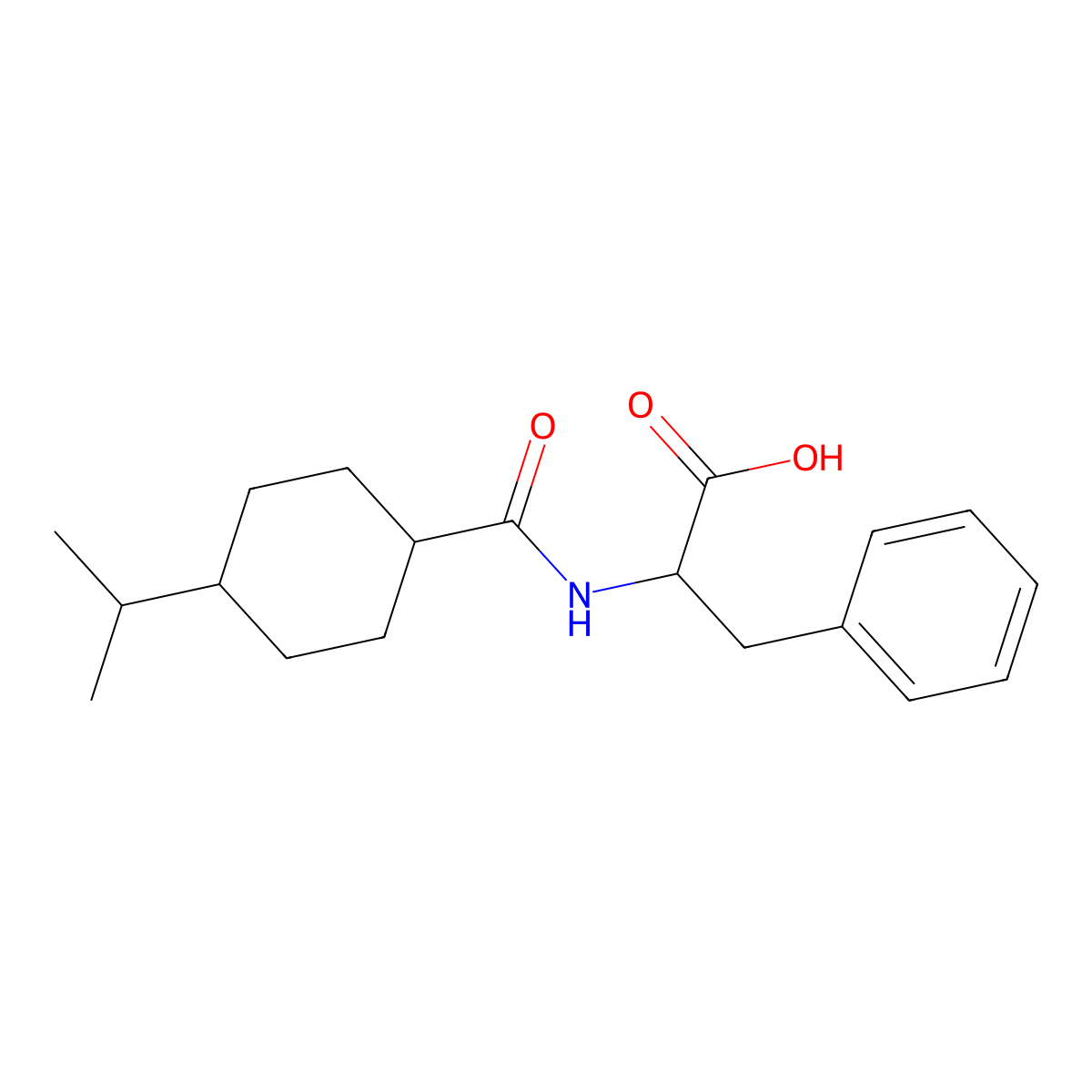 ent-Nateglinide molecular structure, CAS 105816-05-5