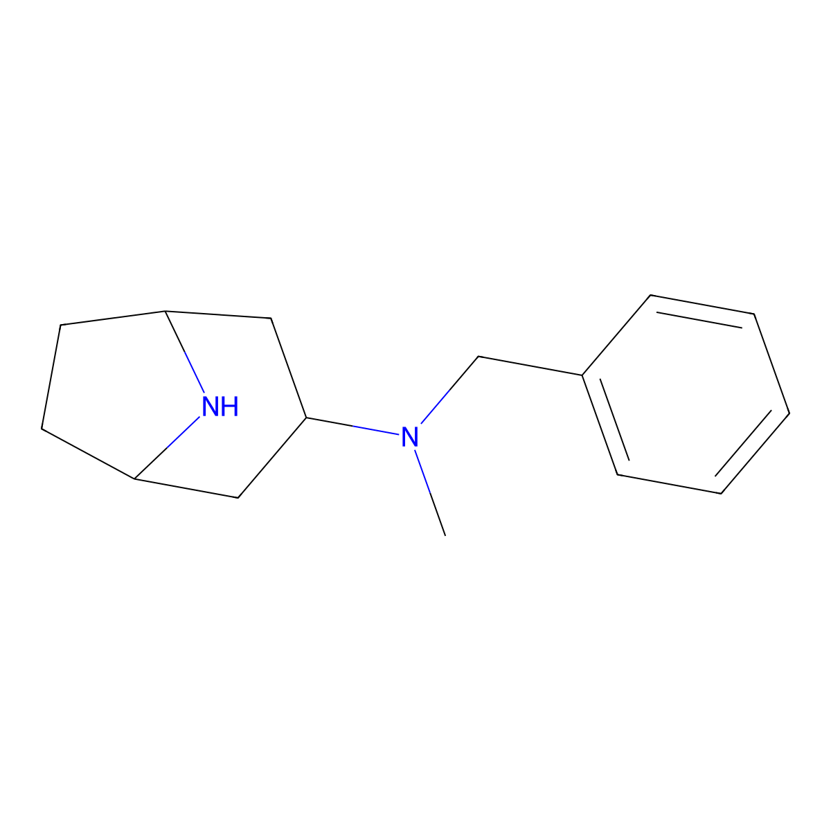 N-Benzyl-N-methyl-8-azabicyclo[3.2.1]octan-3-amine molecular structure, CAS 1058166-23-6