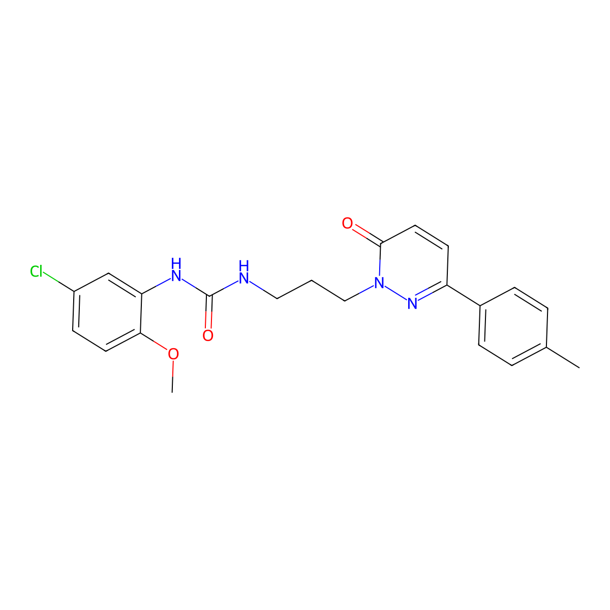 1-(5-chloro-2-methoxyphenyl)-3-(3-(6-oxo-3-(p-tolyl)pyridazin-1(6H)-yl)propyl)urea molecular structure, CAS 1058174-98-3