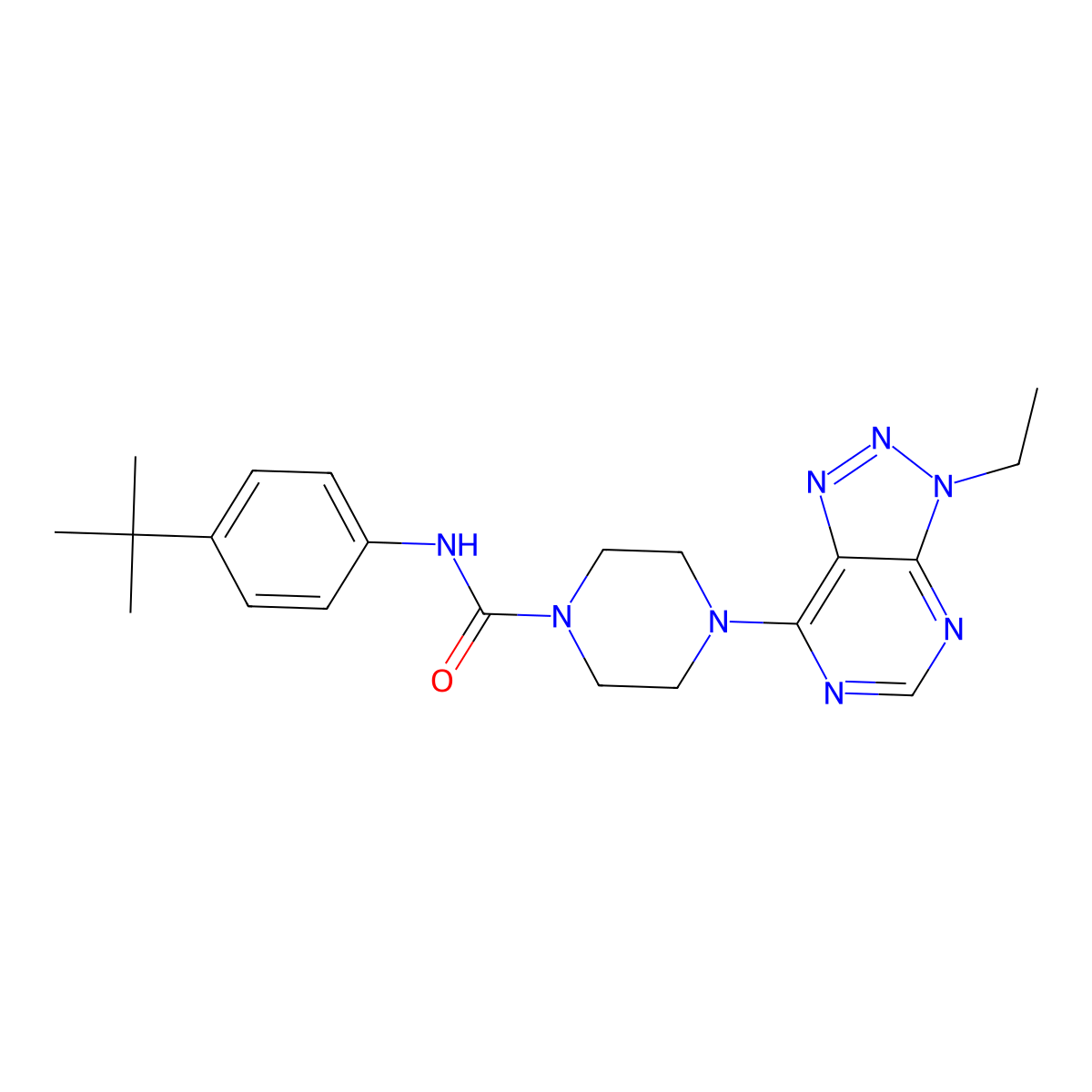 N-(4-tert-butylphenyl)-4-{3-ethyl-3H-[1,2,3]triazolo[4,5-d]pyrimidin-7-yl}piperazine-1-carboxamide molecular structure, CAS 1058182-98-1