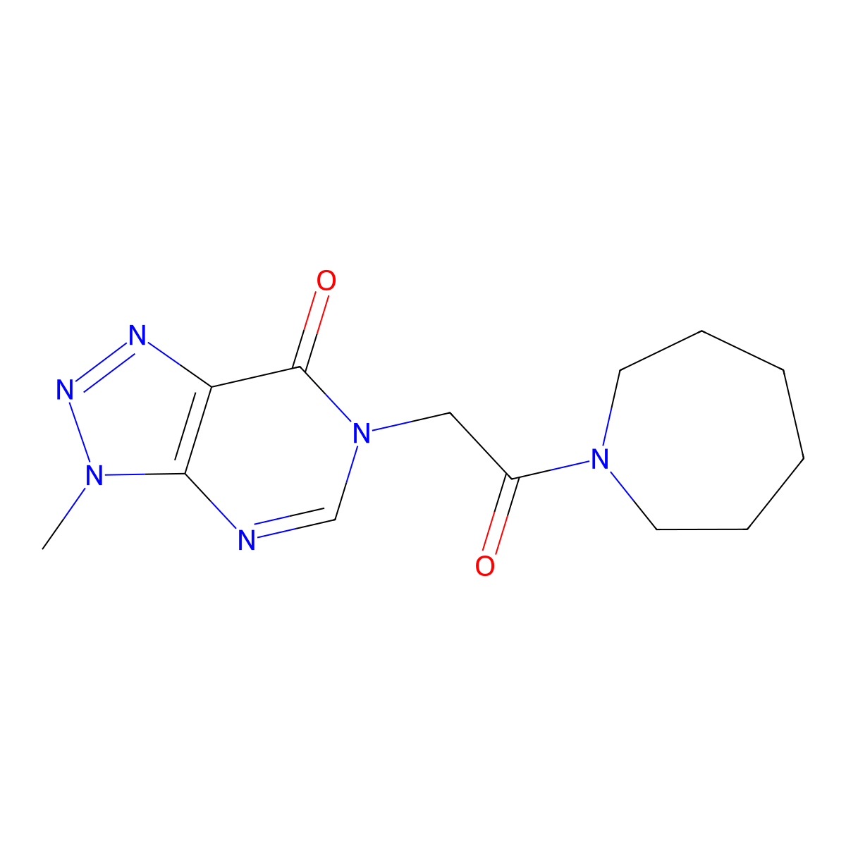 6-[2-(azepan-1-yl)-2-oxoethyl]-3-methyl-3H,6H,7H-[1,2,3]triazolo[4,5-d]pyrimidin-7-one molecular structure, CAS 1058197-17-3
