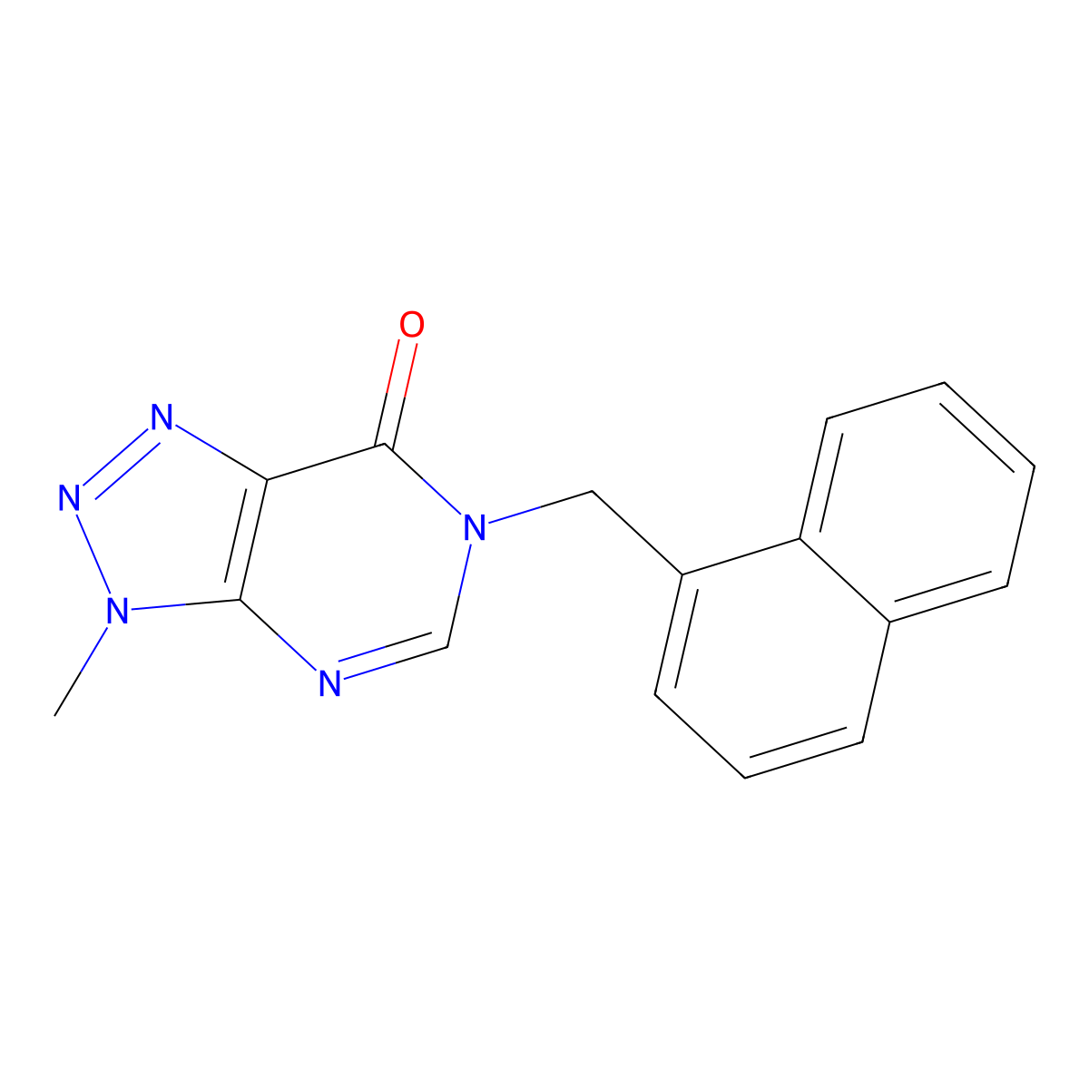 3-methyl-6-[(naphthalen-1-yl)methyl]-3H,6H,7H-[1,2,3]triazolo[4,5-d]pyrimidin-7-one molecular structure, CAS 1058197-29-7