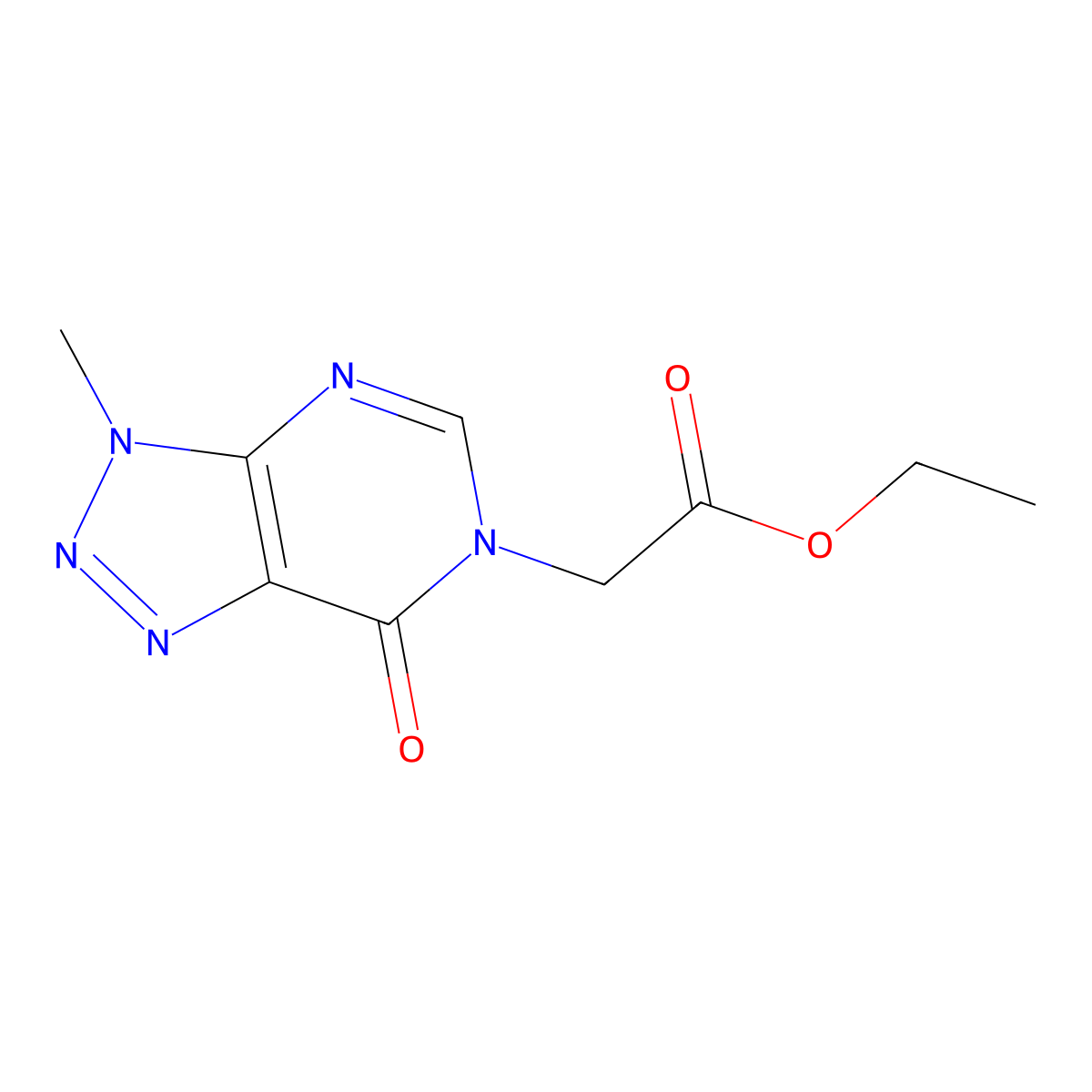 ethyl 2-{3-methyl-7-oxo-3H,6H,7H-[1,2,3]triazolo[4,5-d]pyrimidin-6-yl}acetate molecular structure, CAS 1058197-31-1