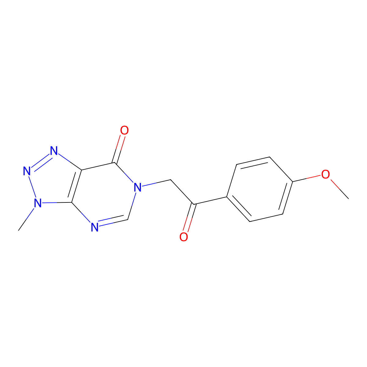 6-[2-(4-methoxyphenyl)-2-oxoethyl]-3-methyl-3H,6H,7H-[1,2,3]triazolo[4,5-d]pyrimidin-7-one molecular structure, CAS 1058197-32-2