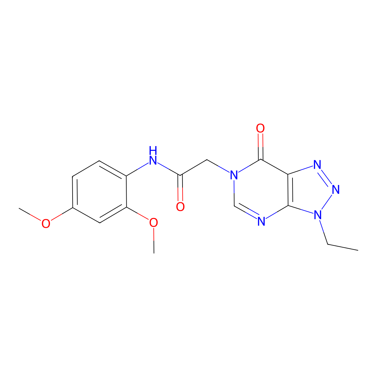 N-(2,4-dimethoxyphenyl)-2-{3-ethyl-7-oxo-3H,6H,7H-[1,2,3]triazolo[4,5-d]pyrimidin-6-yl}acetamide molecular structure, CAS 1058197-44-6