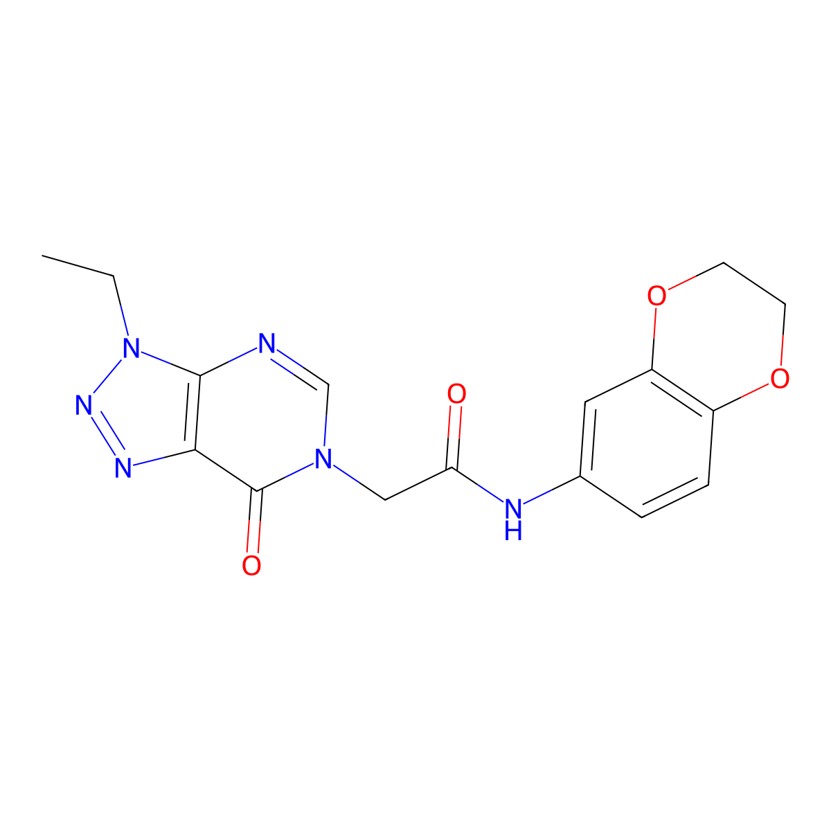 N-(2,3-dihydro-1,4-benzodioxin-6-yl)-2-{3-ethyl-7-oxo-3H,6H,7H-[1,2,3]triazolo[4,5-d]pyrimidin-6-yl}acetamide molecular structure, CAS 1058197-45-7