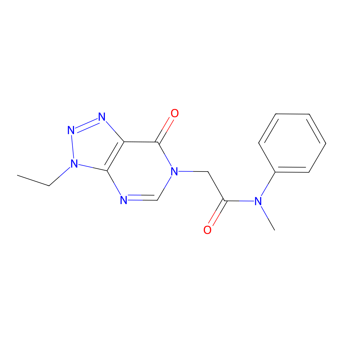 2-{3-ethyl-7-oxo-3H,6H,7H-[1,2,3]triazolo[4,5-d]pyrimidin-6-yl}-N-methyl-N-phenylacetamide molecular structure, CAS 1058197-54-8