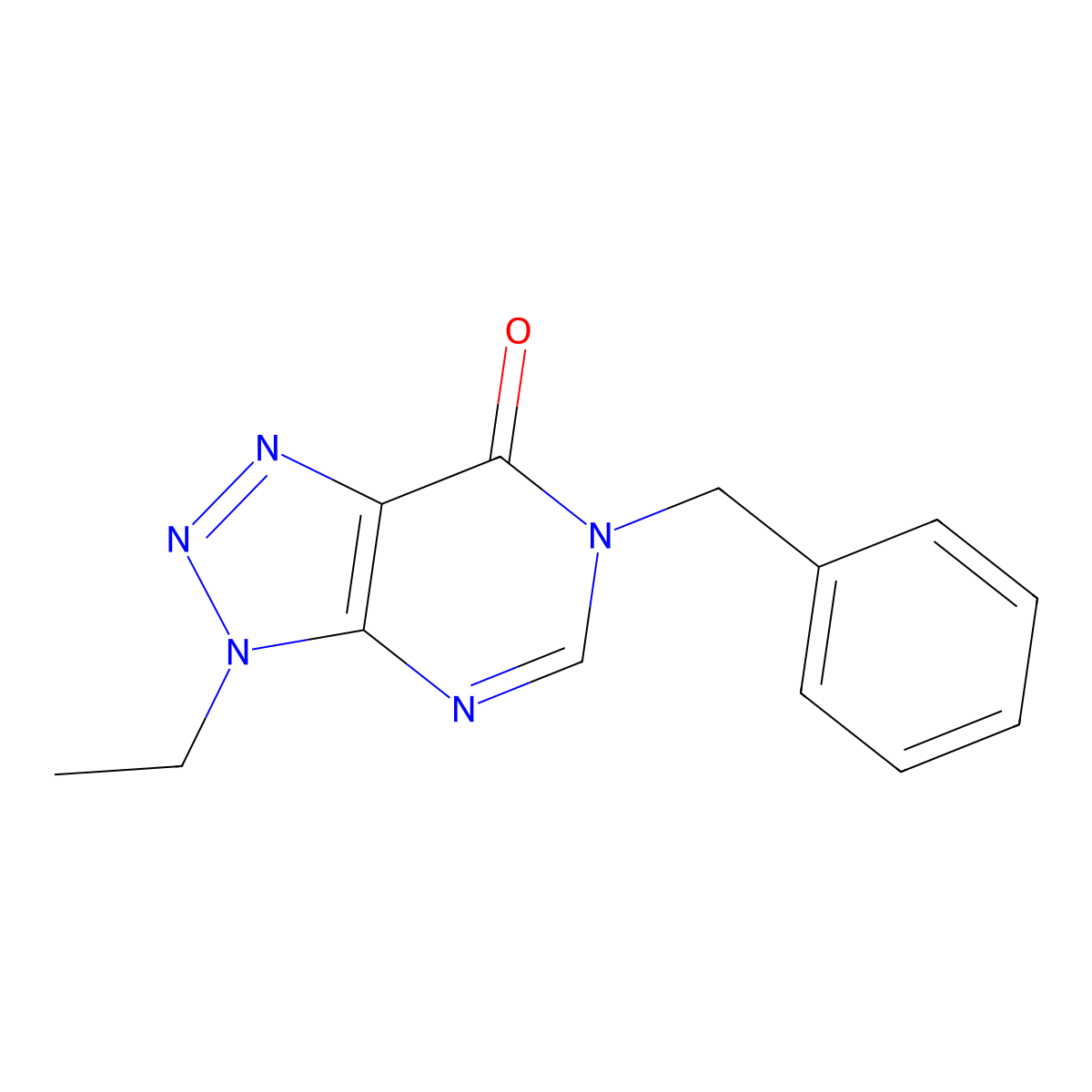 6-benzyl-3-ethyl-3H,6H,7H-[1,2,3]triazolo[4,5-d]pyrimidin-7-one molecular structure, CAS 1058197-56-0